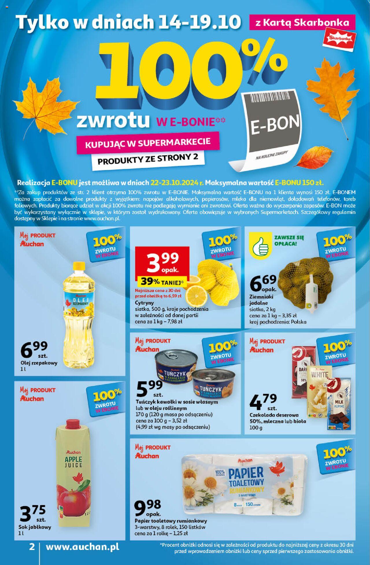 Auchan Pewność Niskich Cen Gazetka ważna od  10.10.2024 do 16.10.2024 strona 2