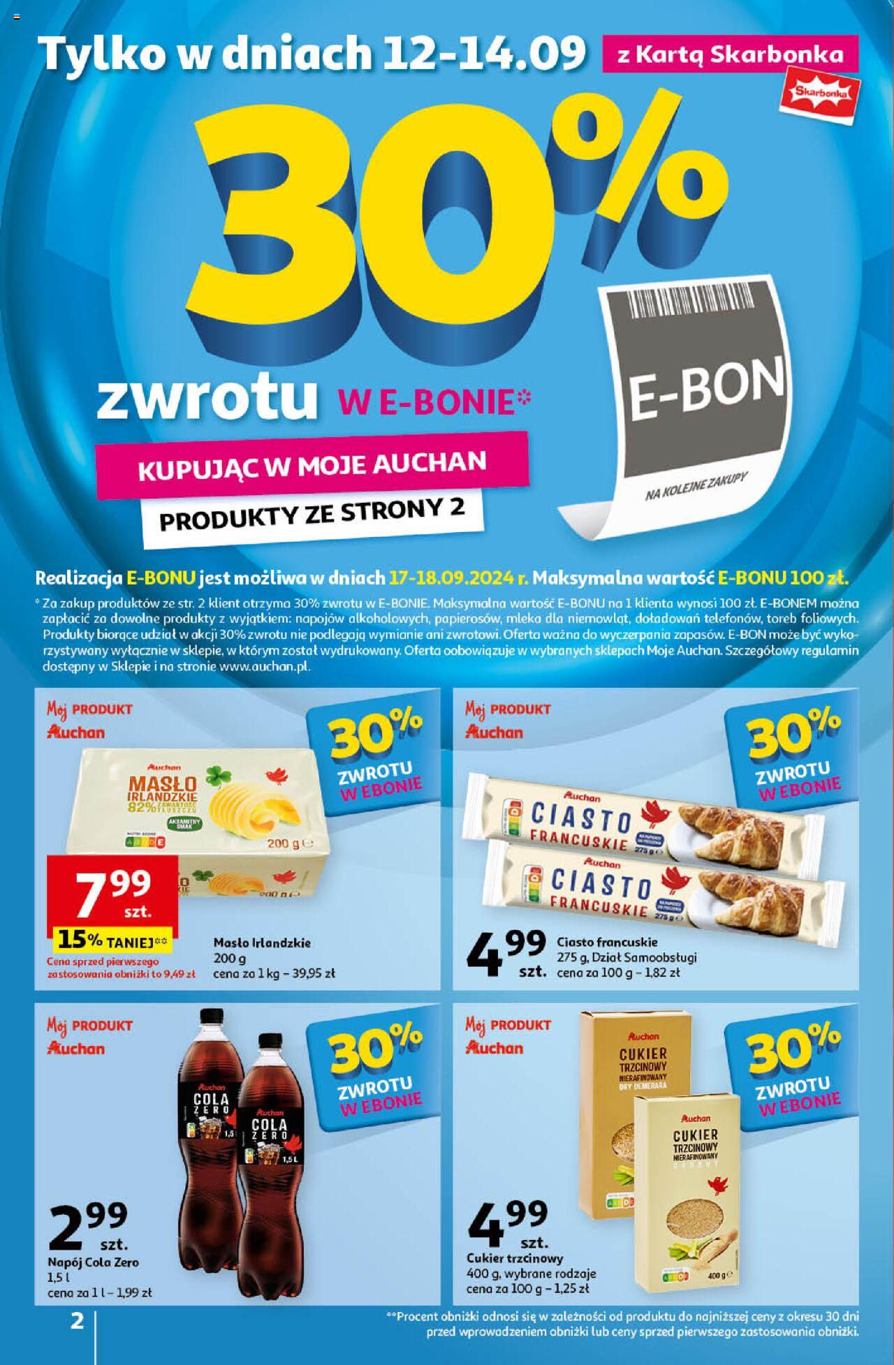Auchan Pewność Niskich Cen Gazetka ważna od 12.09.2024 do 18.09.2024 strona 2