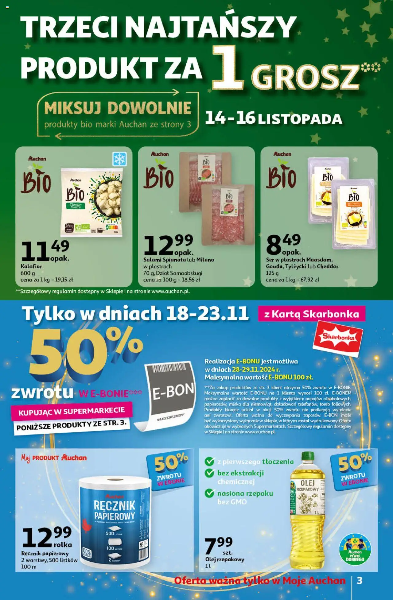 Auchan Pewność Niskich Cen Gazetka ważna od 14.11.2024 do 20.11.2024 strona 3