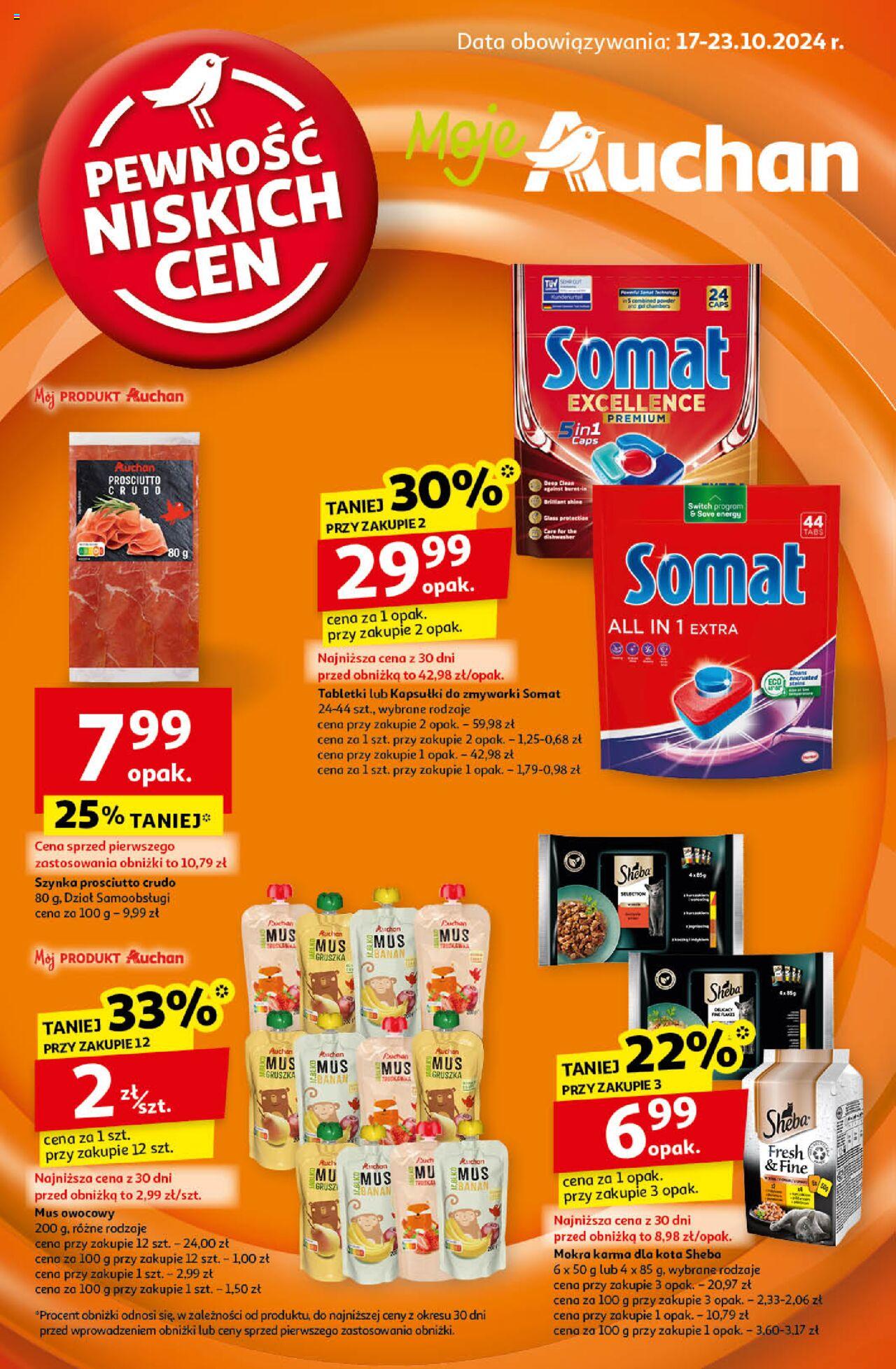 Auchan Pewność Niskich Cen Gazetka ważna od 17.10.2024 do 23.10.2024 strona 1