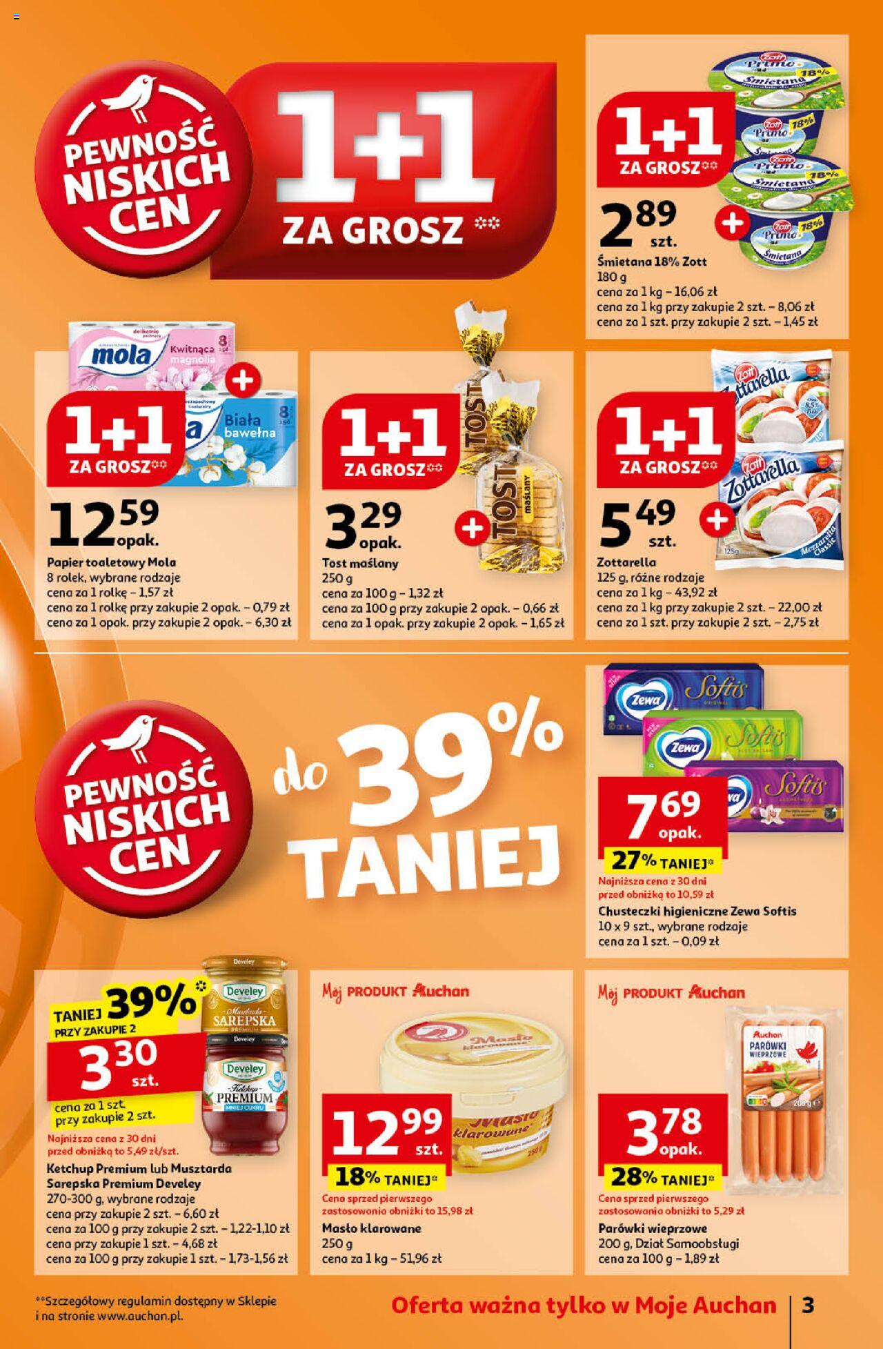 Auchan Pewność Niskich Cen Gazetka ważna od 17.10.2024 do 23.10.2024 strona 3