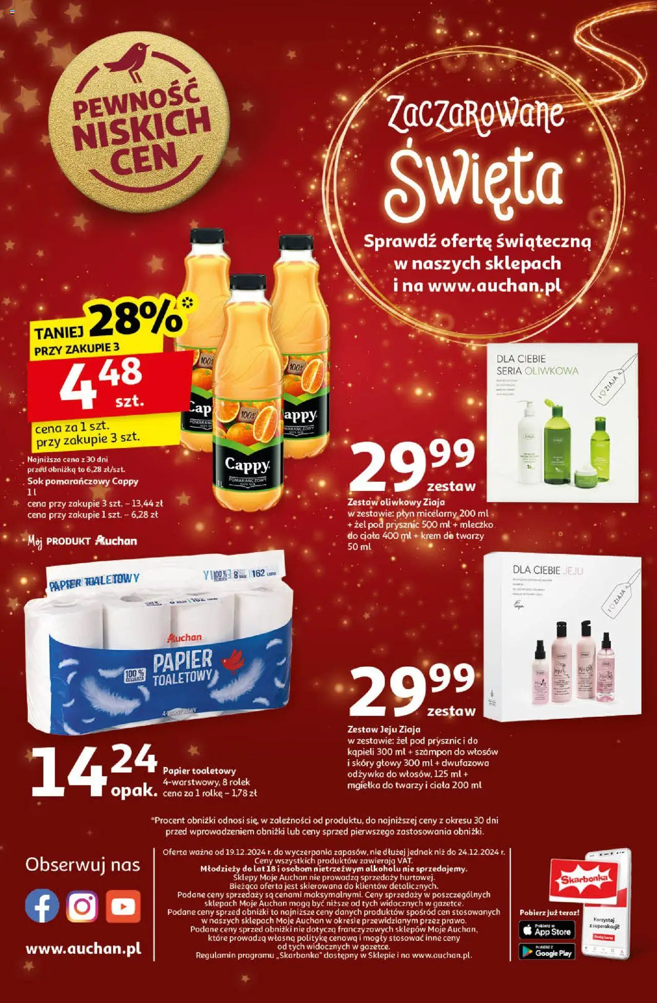 Auchan Pewność Niskich Cen Gazetka ważna od 19.12.2024 do 24.12.2024 strona 10