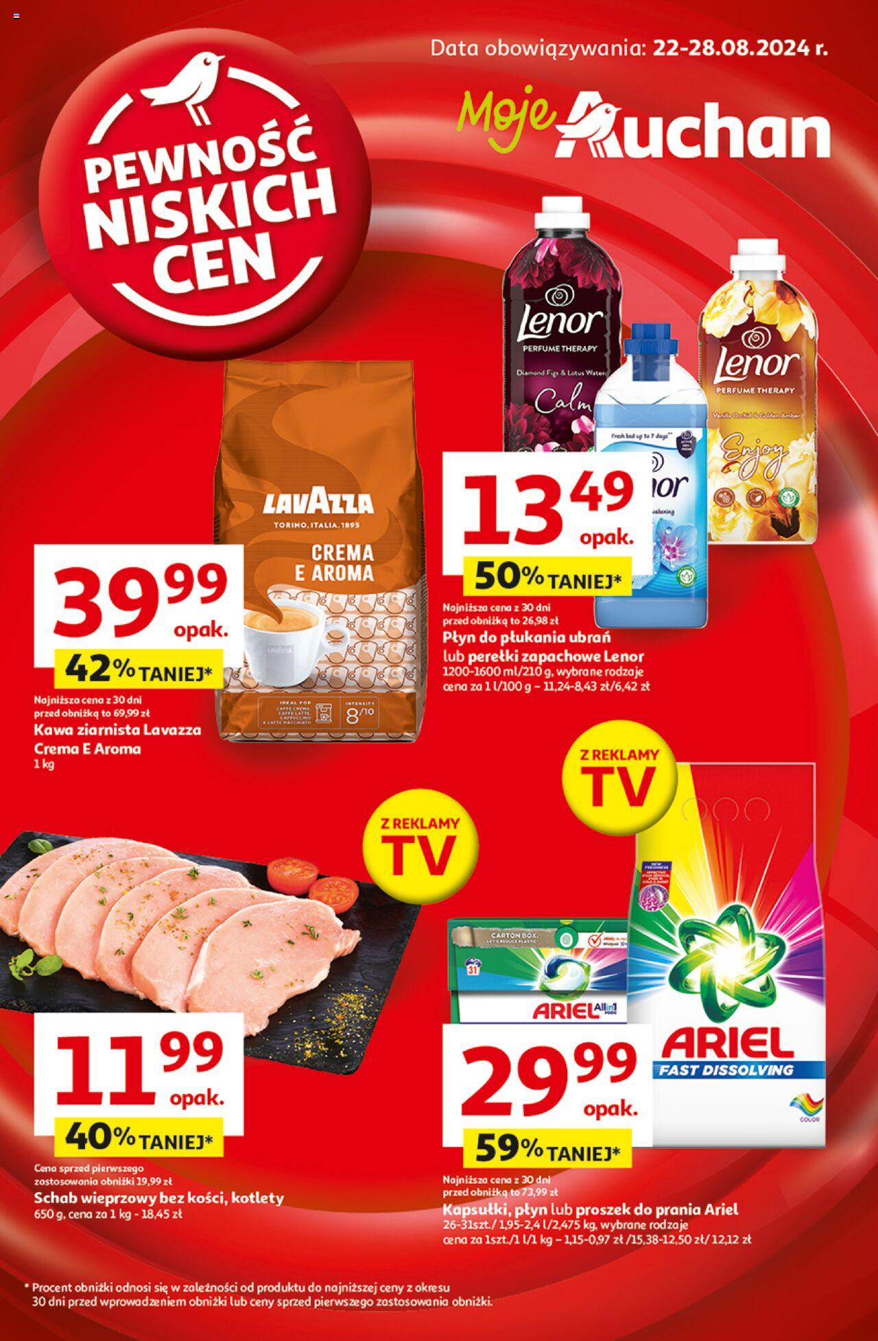 Auchan Pewność Niskich Cen Gazetka ważna od 22.08.2024 do 28.08.2024 strona 1