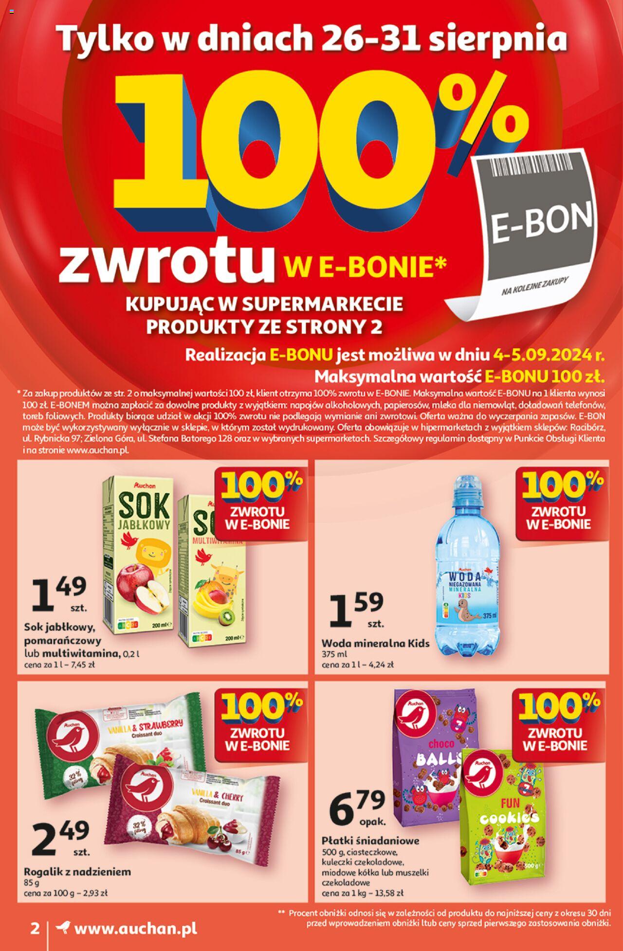 Auchan Pewność Niskich Cen Gazetka ważna od 22.08.2024 do 28.08.2024 strona 2