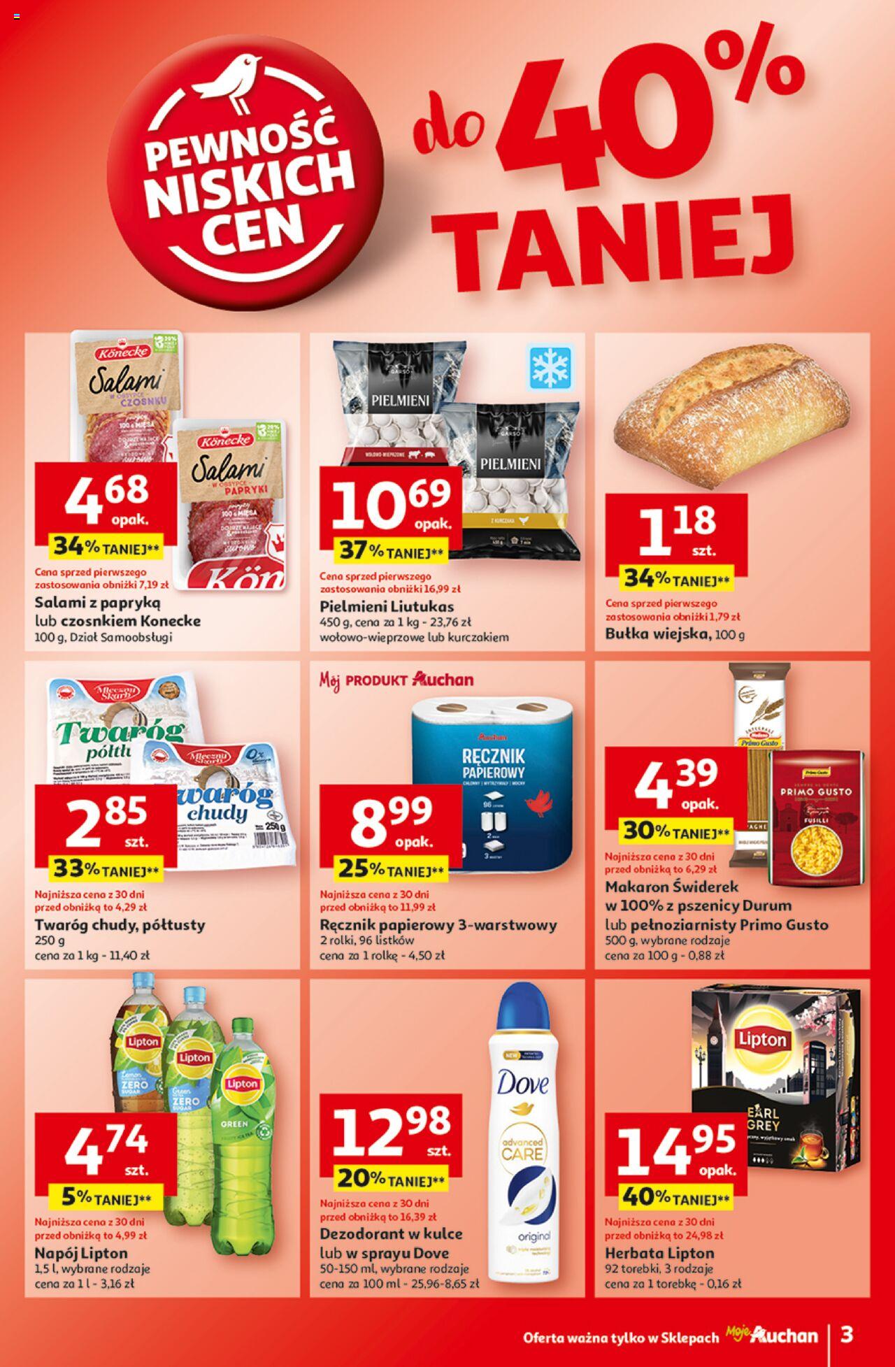 Auchan Pewność Niskich Cen Gazetka ważna od 22.08.2024 do 28.08.2024 strona 3