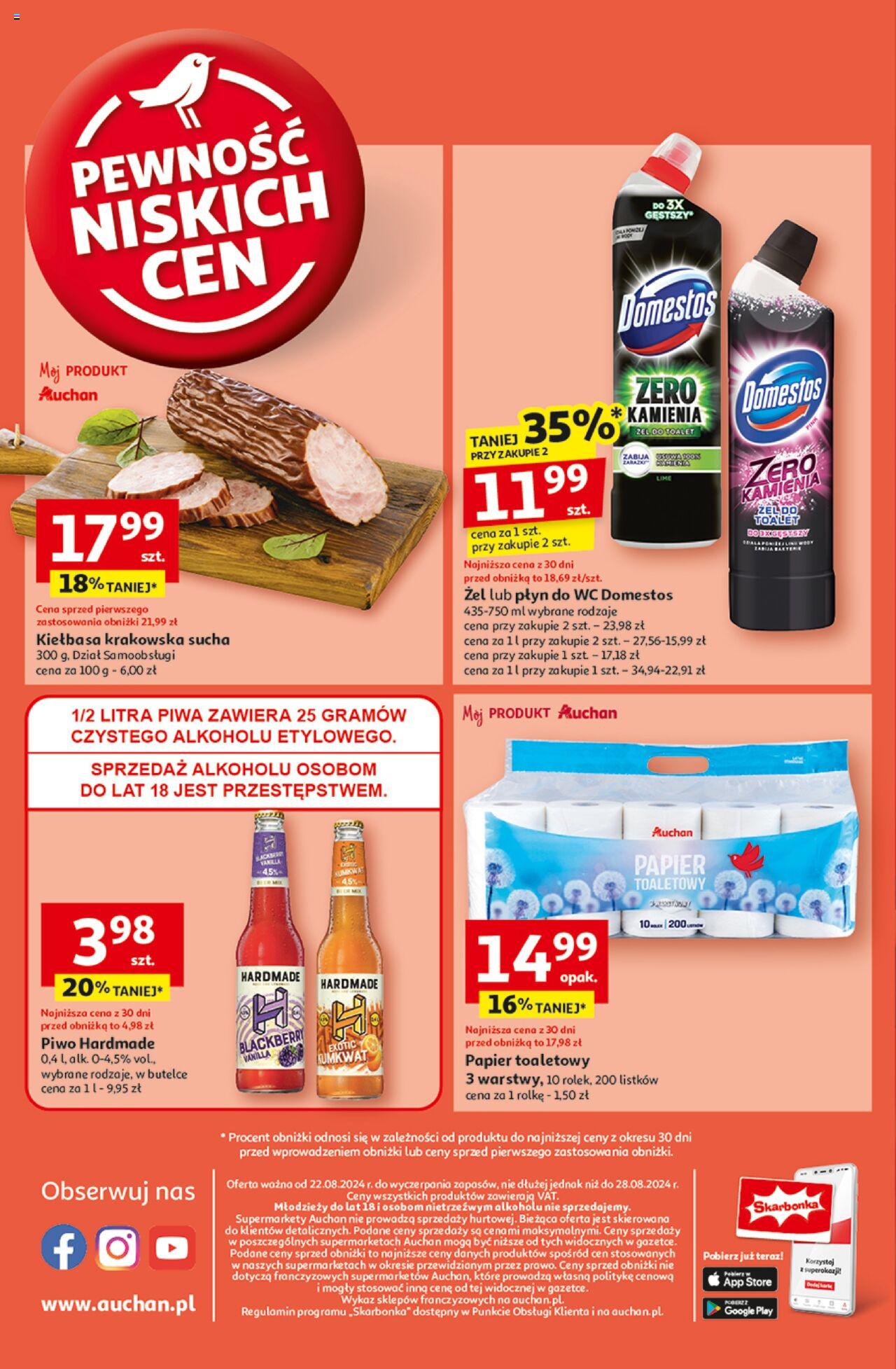 Auchan Pewność Niskich Cen Gazetka ważna od 22.08.2024 do 28.08.2024 strona 10