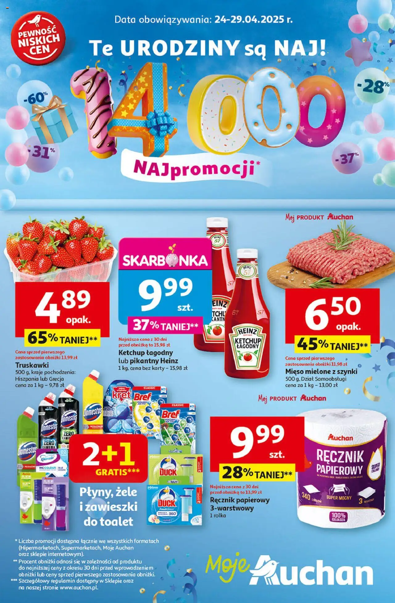 Auchan Pewność Niskich Cen Gazetka ważna od 24.04.2025 do 29.04.2025 strona 1