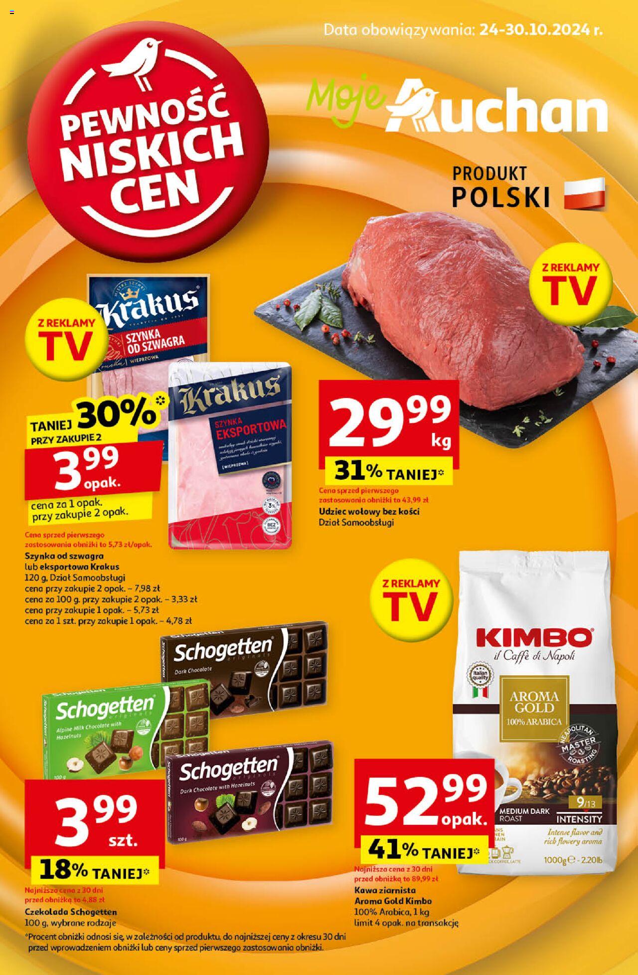 Auchan Pewność Niskich Cen Gazetka ważna od 24.10.2024 do 30.10.2024 strona 1