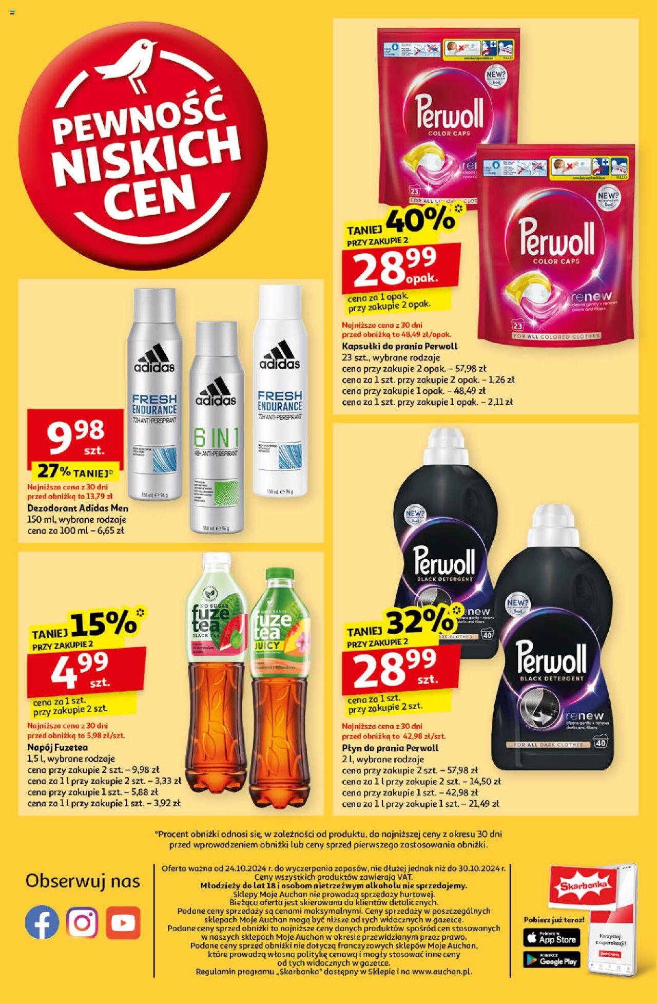 Auchan Pewność Niskich Cen Gazetka ważna od 24.10.2024 do 30.10.2024 strona 10
