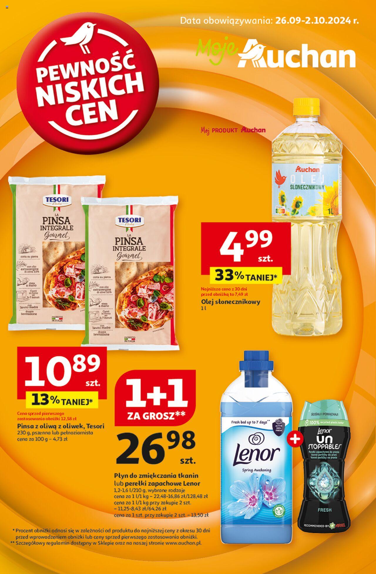 Auchan Pewność Niskich Cen Gazetka ważna od 26.09.2024 do 02.10.2024 strona 1