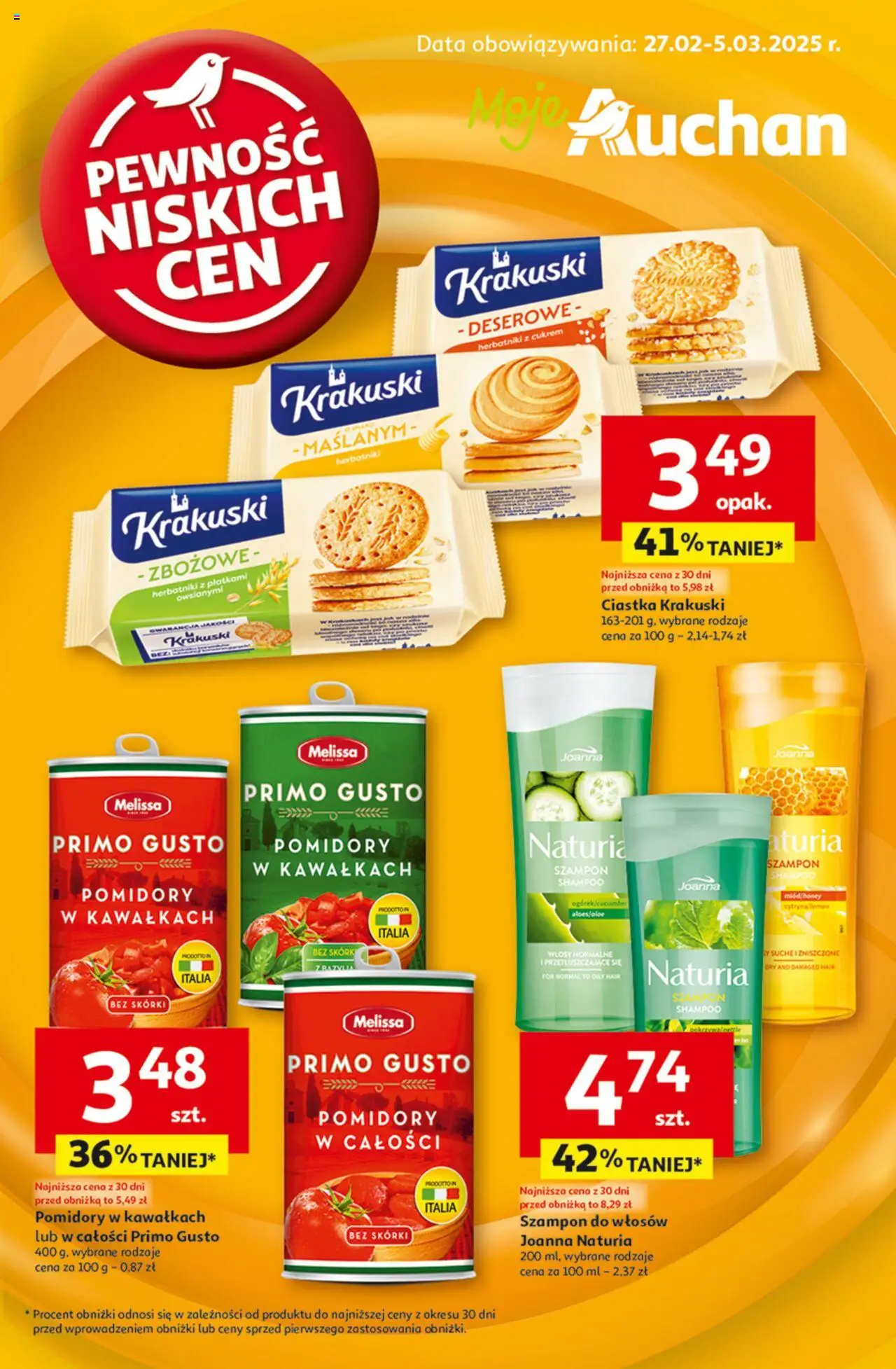 Auchan Pewność Niskich Cen Gazetka ważna od 27.02.2025 do 05.03.2025 strona 1