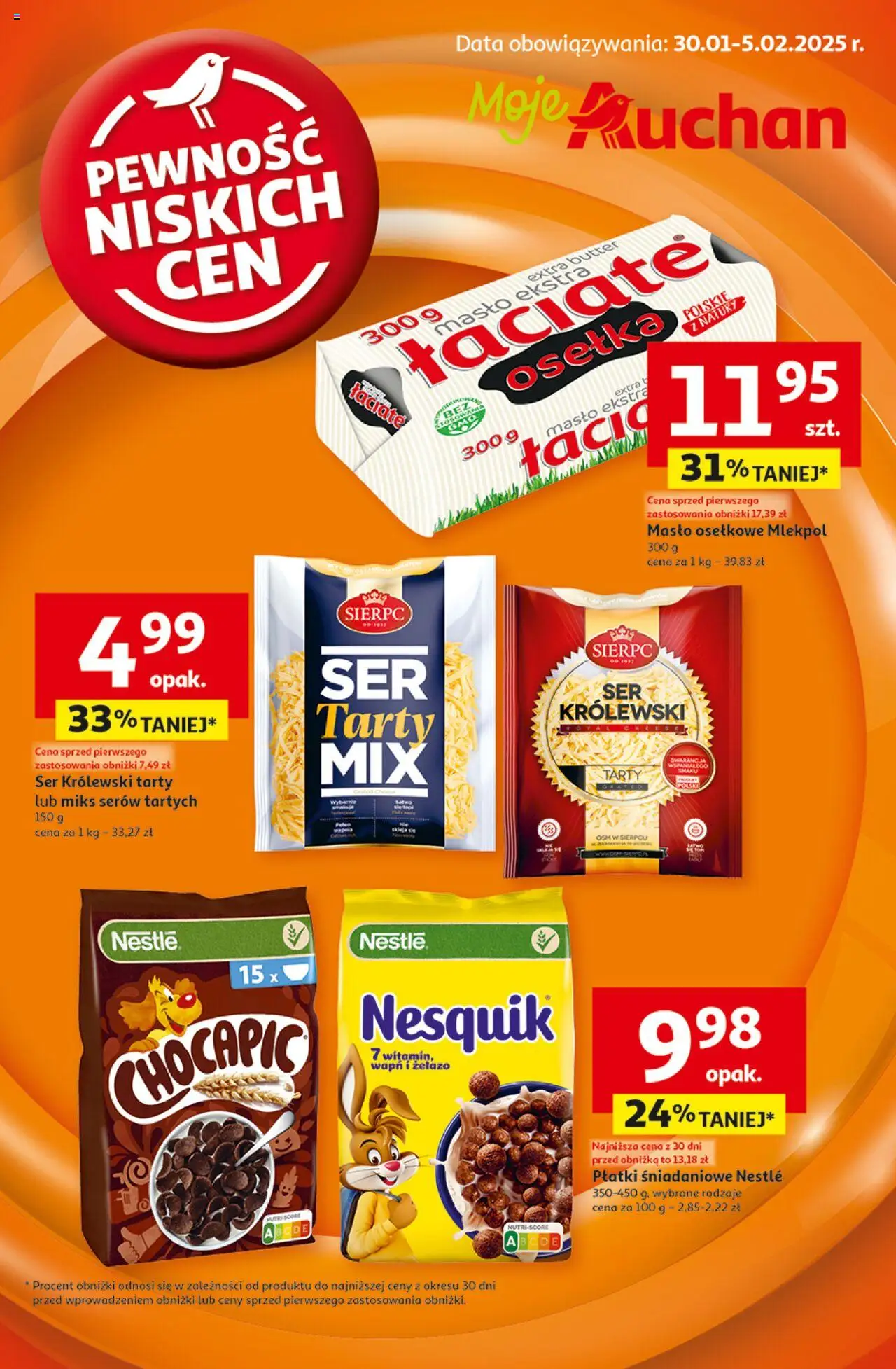 Auchan Pewność Niskich Cen Gazetka ważna od 30.01.2025 do 05.02.2025 strona 1