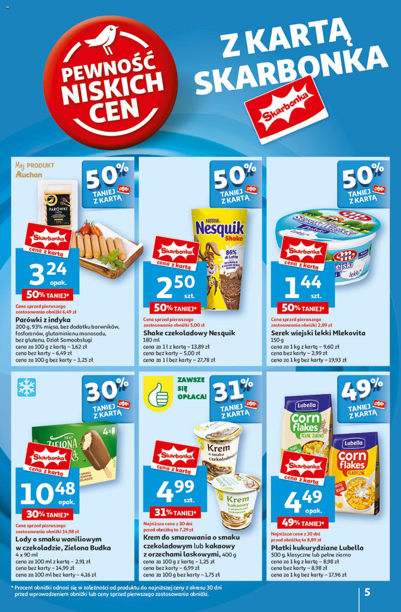 Auchan Pewność Niskich Cen Hipermarket Gazetka ważna od 03.10.2024 do 09.10.2024 strona 5