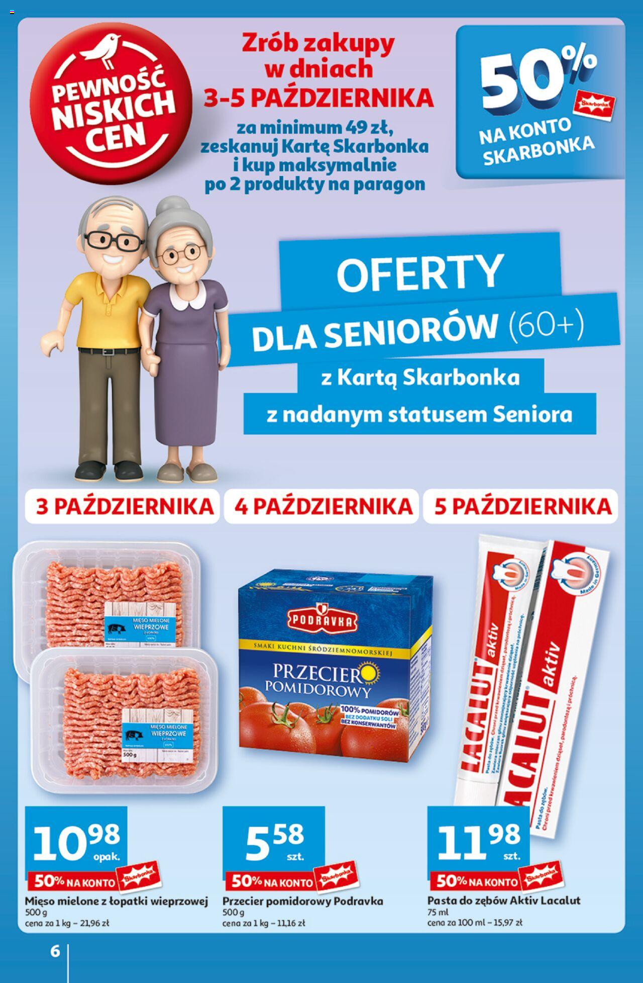 Auchan Pewność Niskich Cen Hipermarket Gazetka ważna od 03.10.2024 do 09.10.2024 strona 6