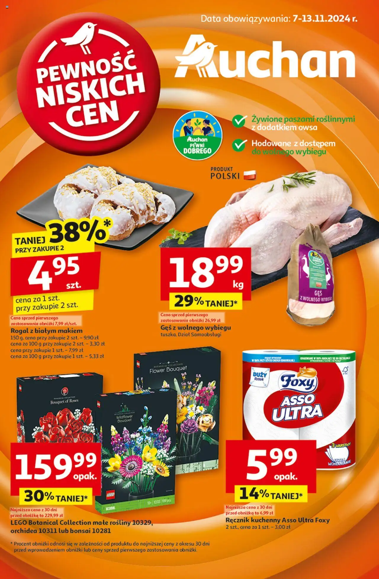 Auchan Pewność Niskich Cen Hipermarket  Gazetka ważna od 07.11.2024 do 13.11.2024 strona 1
