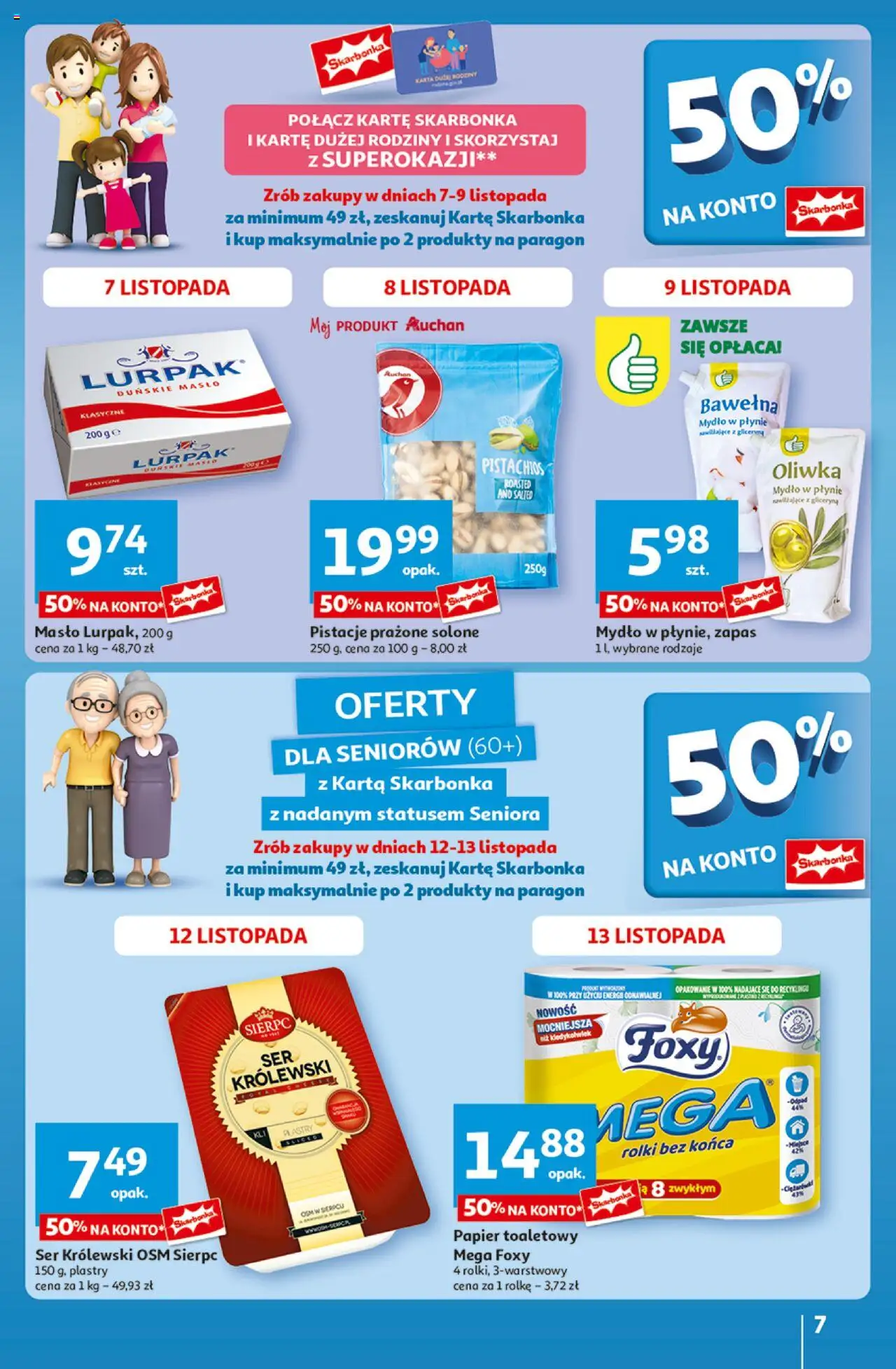 Auchan Pewność Niskich Cen Hipermarket  Gazetka ważna od 07.11.2024 do 13.11.2024 strona 7