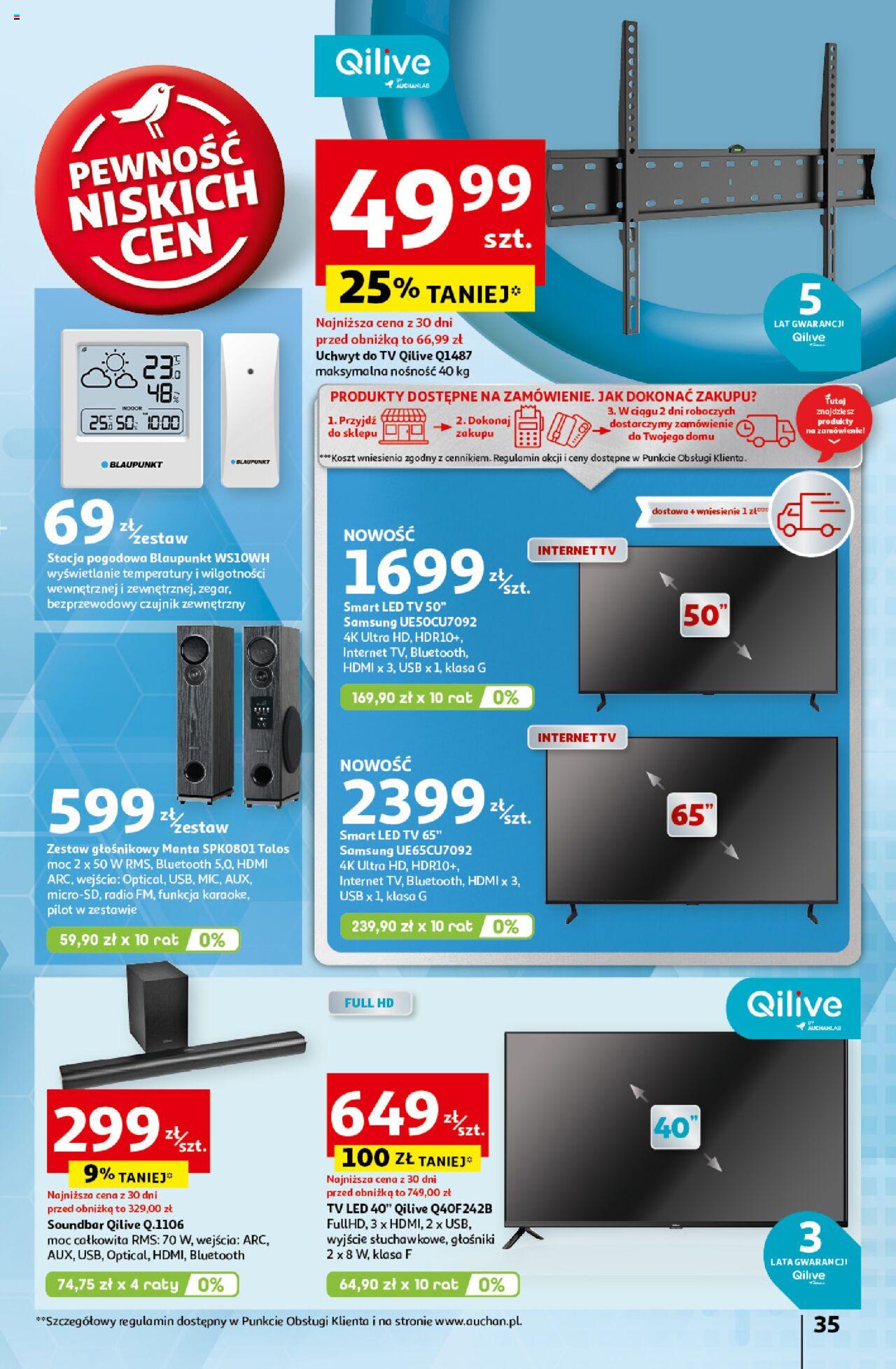 Auchan Pewność Niskich Cen Hipermarket Gazetka ważna od 10.10.2024 do 16.10.2024 strona 40