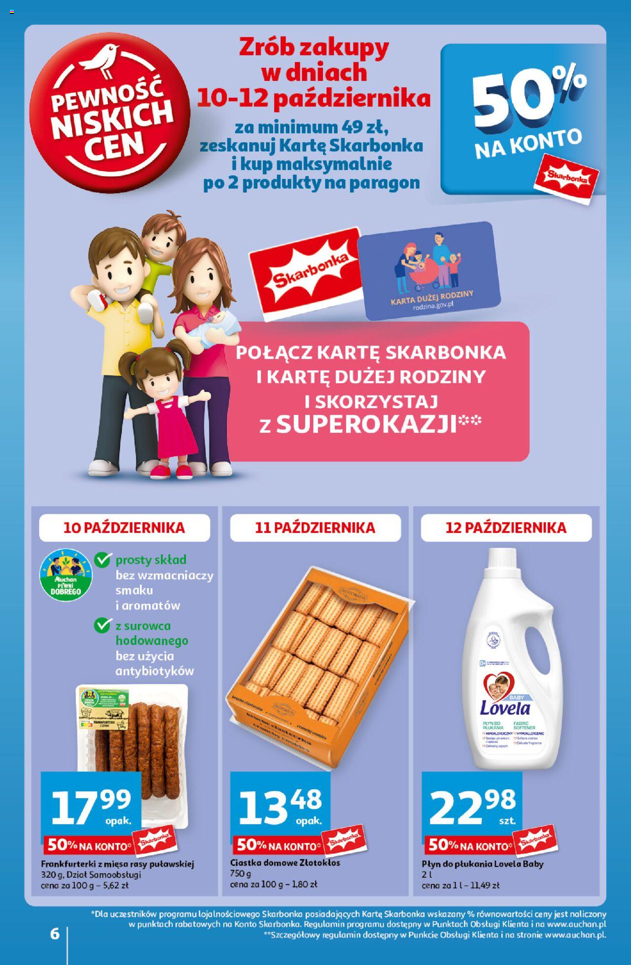 Auchan Pewność Niskich Cen Hipermarket Gazetka ważna od 10.10.2024 do 16.10.2024 strona 6