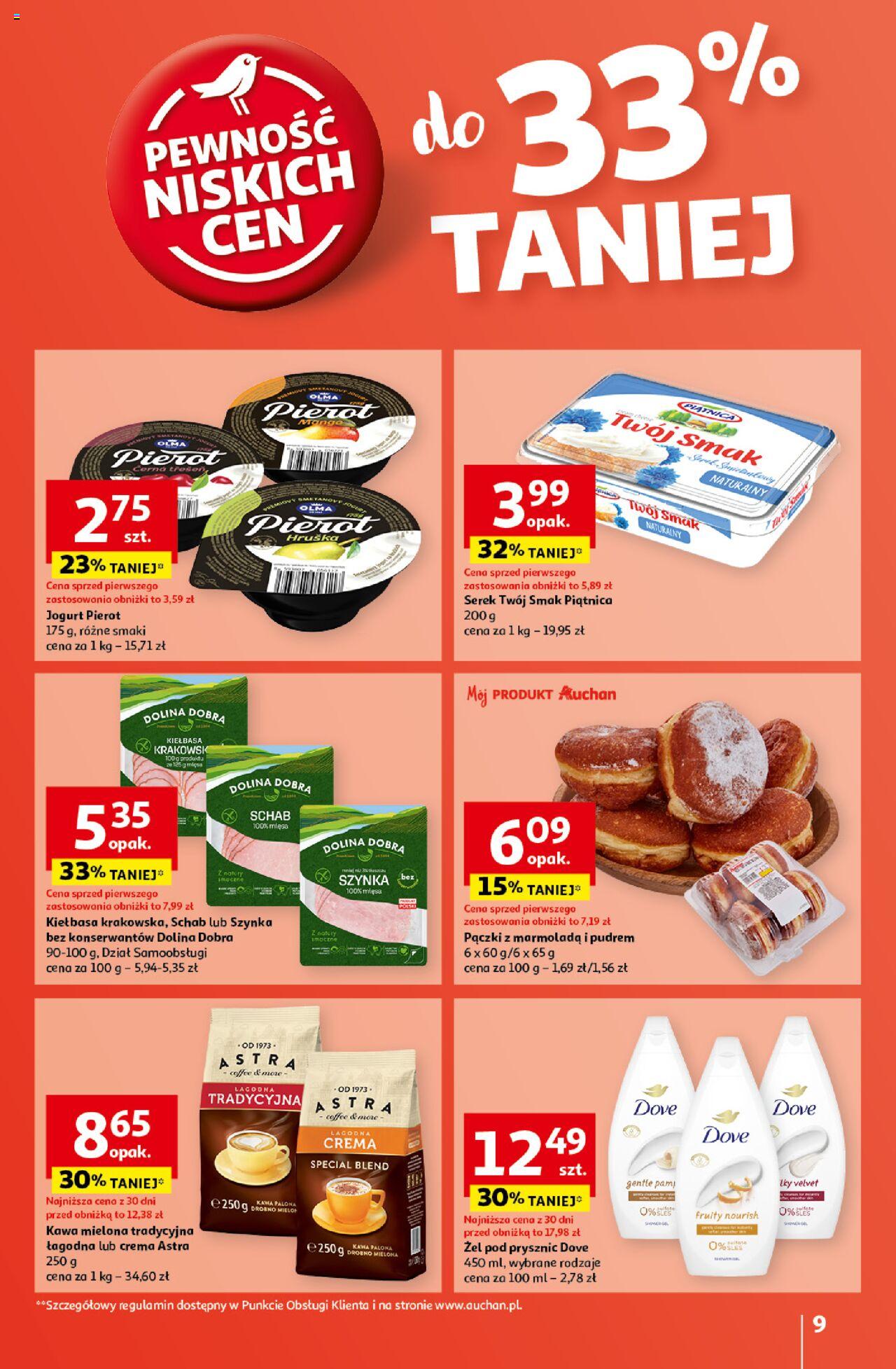 Auchan Pewność Niskich Cen Hipermarket Gazetka ważna od 10.10.2024 do 16.10.2024 strona 9
