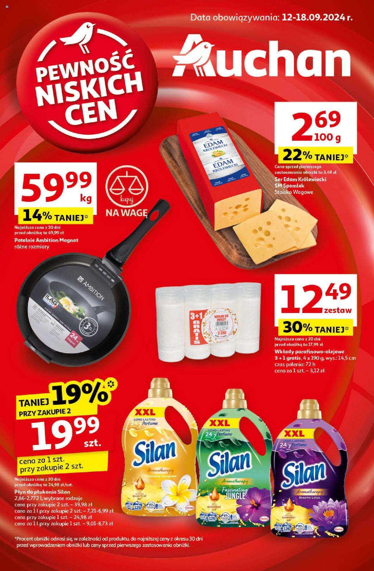 Auchan Pewność Niskich Cen Hipermarket Gazetka ważna od 12.09.2024 do 18.09.2024 strona 1