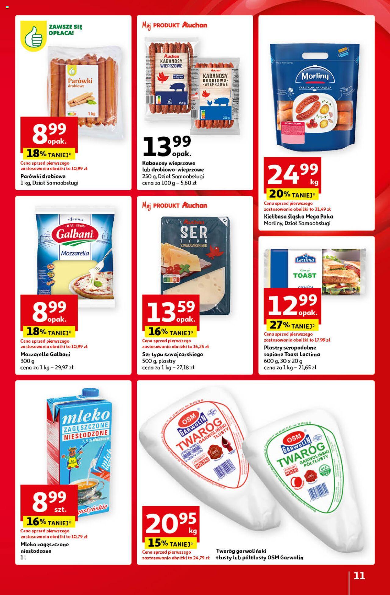 Auchan Pewność Niskich Cen Hipermarket Gazetka ważna od 12.09.2024 do 18.09.2024 strona 11