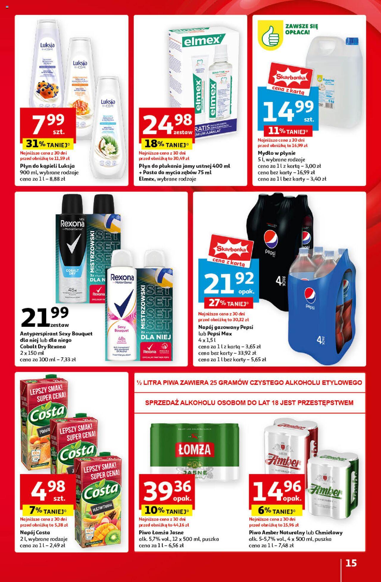 Auchan Pewność Niskich Cen Hipermarket Gazetka ważna od 12.09.2024 do 18.09.2024 strona 15
