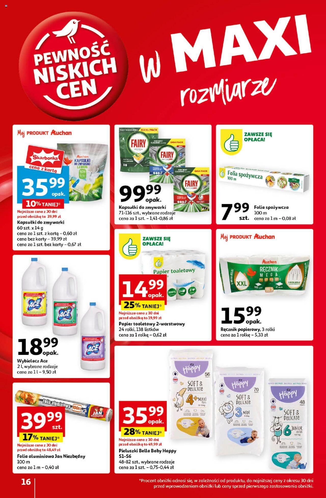 Auchan Pewność Niskich Cen Hipermarket Gazetka ważna od 12.09.2024 do 18.09.2024 strona 16