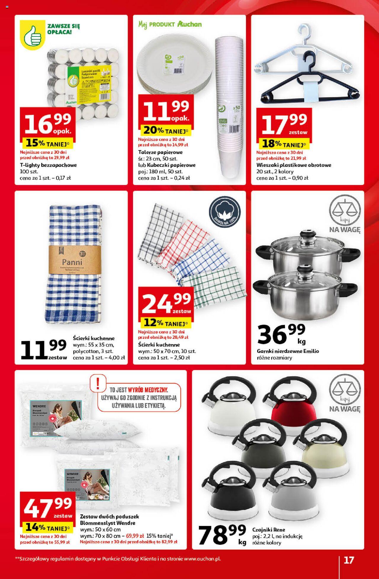 Auchan Pewność Niskich Cen Hipermarket Gazetka ważna od 12.09.2024 do 18.09.2024 strona 17