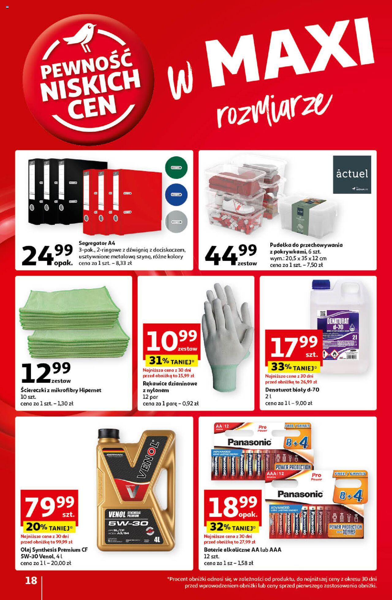 Auchan Pewność Niskich Cen Hipermarket Gazetka ważna od 12.09.2024 do 18.09.2024 strona 18