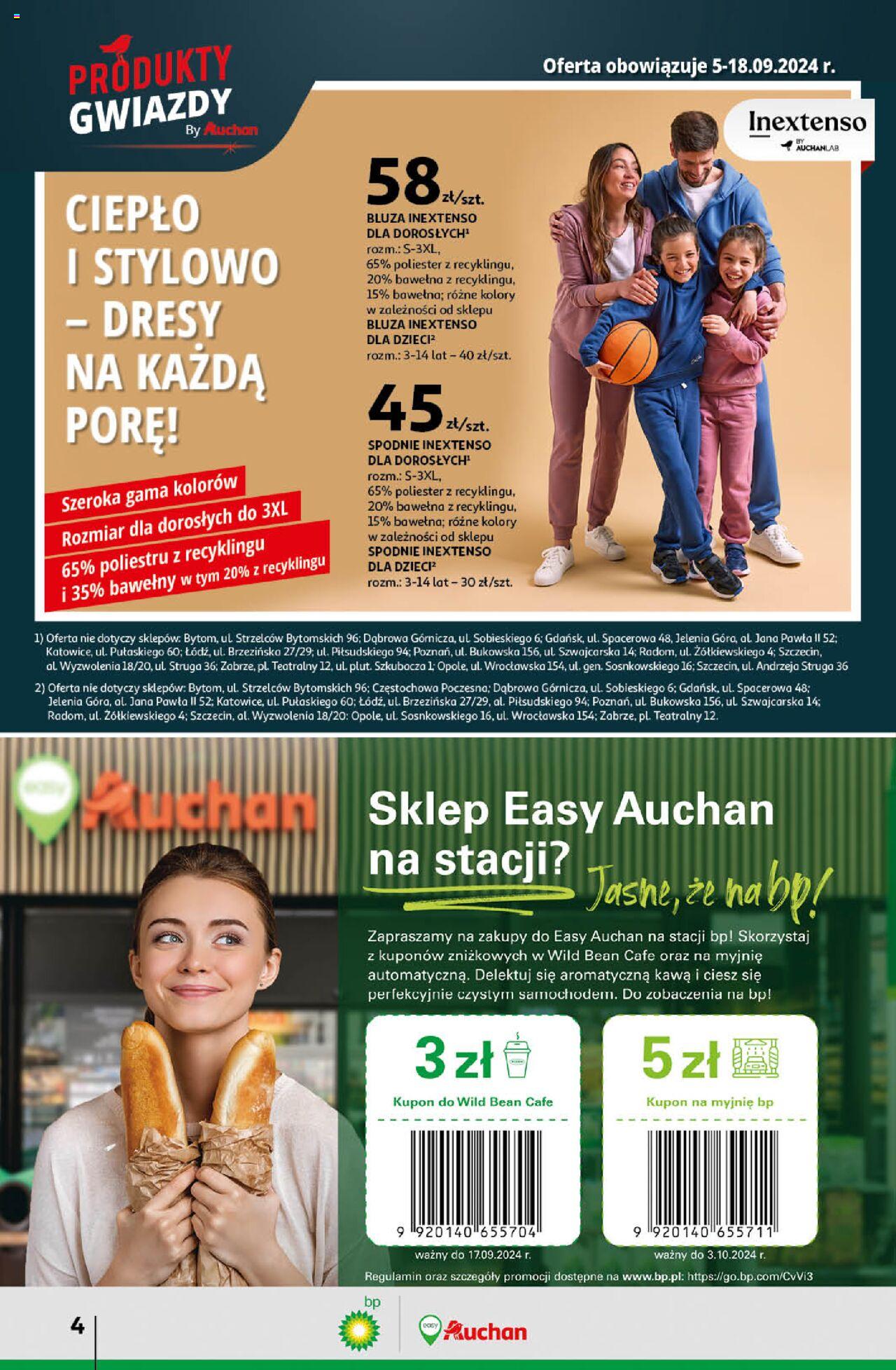 Auchan Pewność Niskich Cen Hipermarket Gazetka ważna od 12.09.2024 do 18.09.2024 strona 4