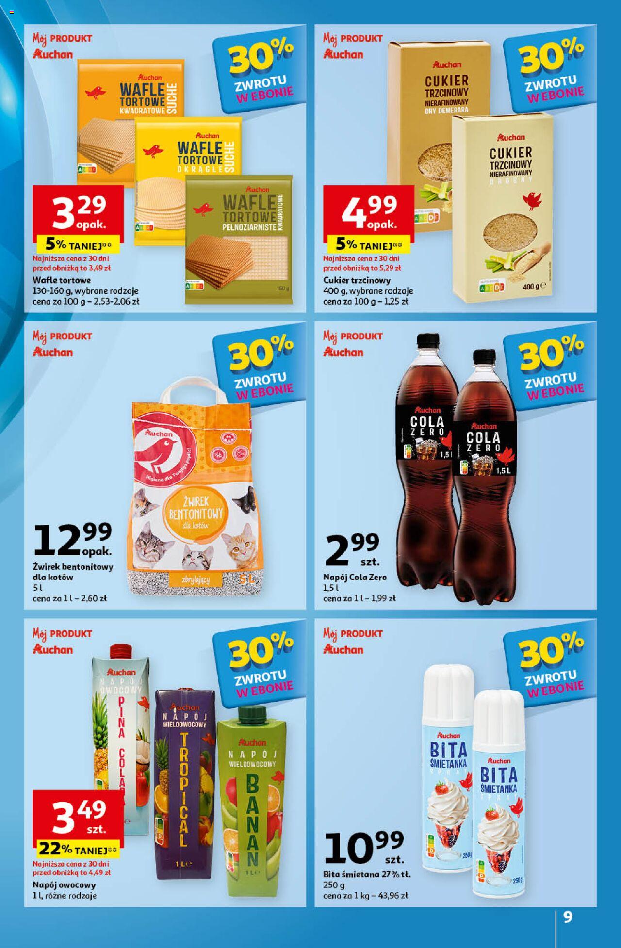 Auchan Pewność Niskich Cen Hipermarket Gazetka ważna od 12.09.2024 do 18.09.2024 strona 9