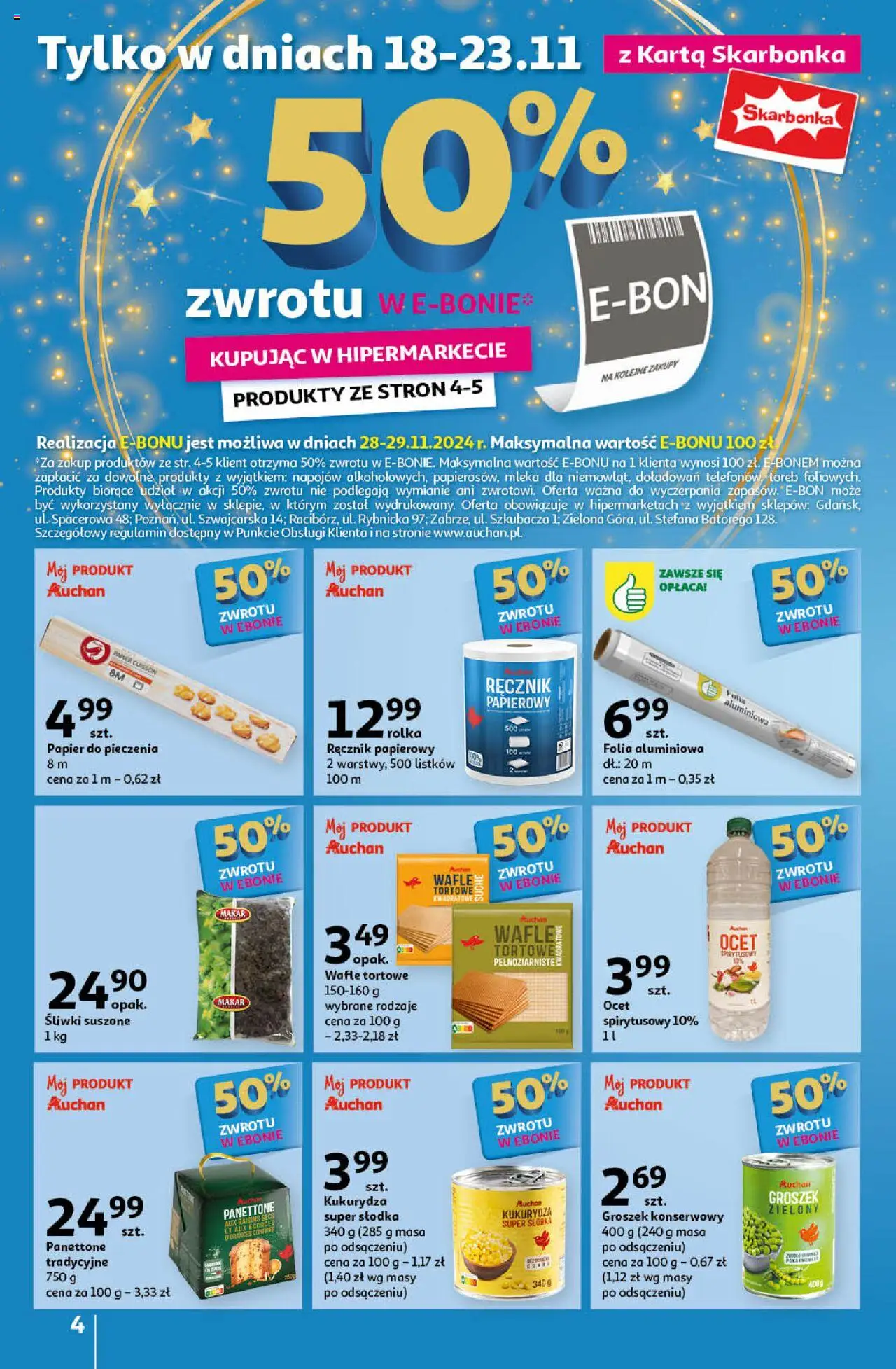  Auchan Pewność Niskich Cen Hipermarket Gazetka ważna od 14.11.2024 do 20.11.2024 strona 4