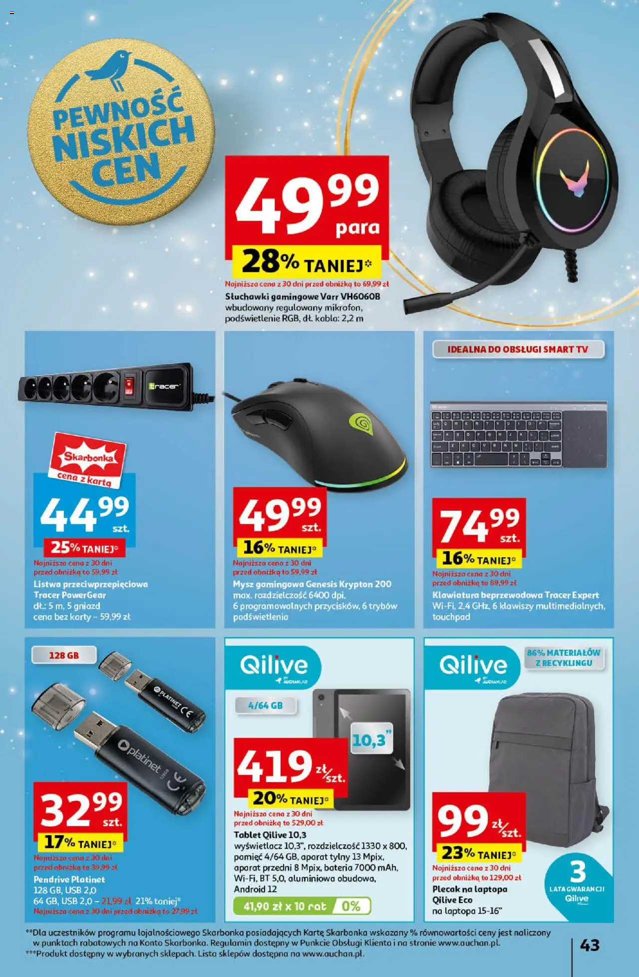  Auchan Pewność Niskich Cen Hipermarket Gazetka ważna od 14.11.2024 do 20.11.2024 strona 46