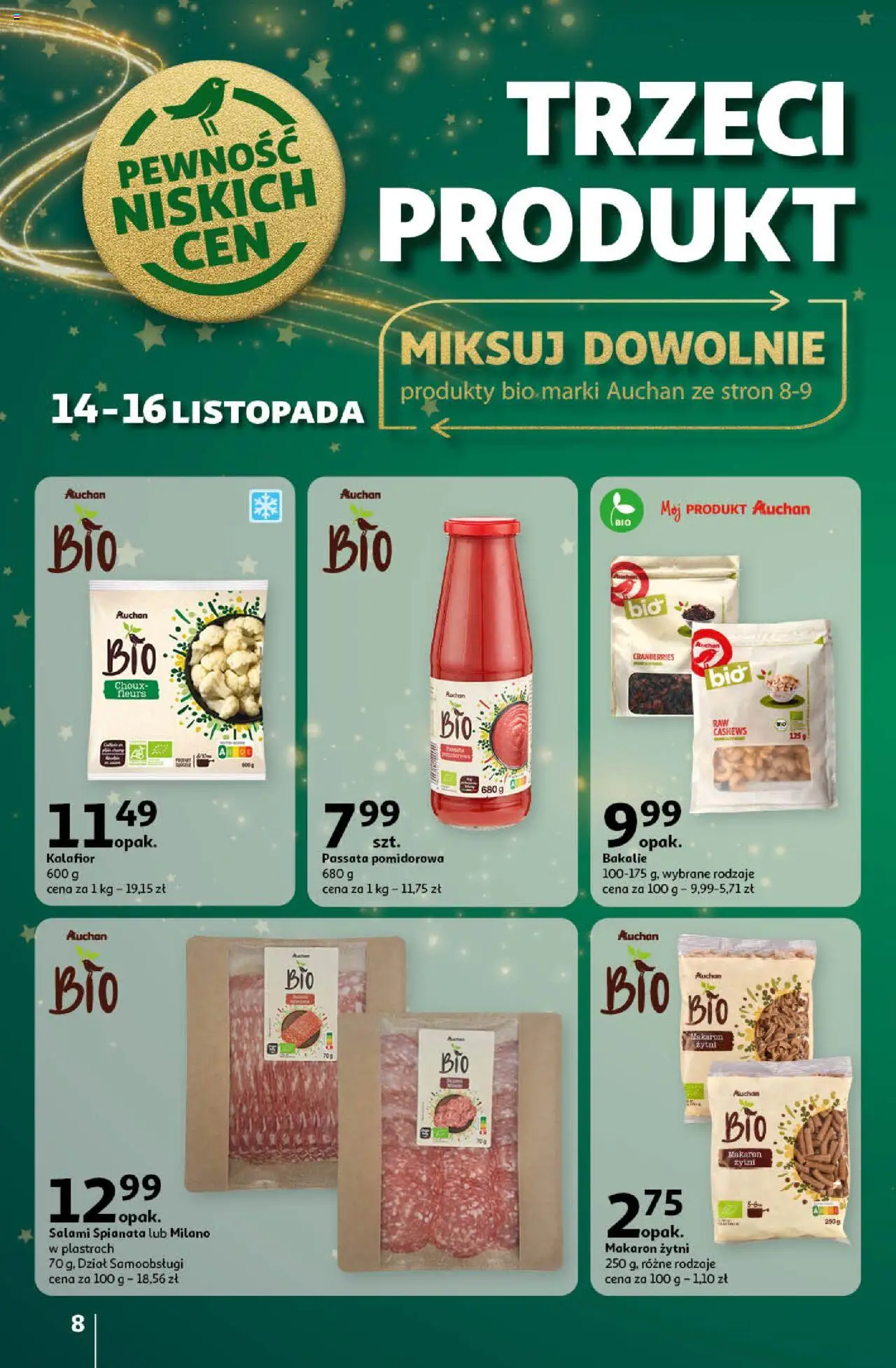  Auchan Pewność Niskich Cen Hipermarket Gazetka ważna od 14.11.2024 do 20.11.2024 strona 8