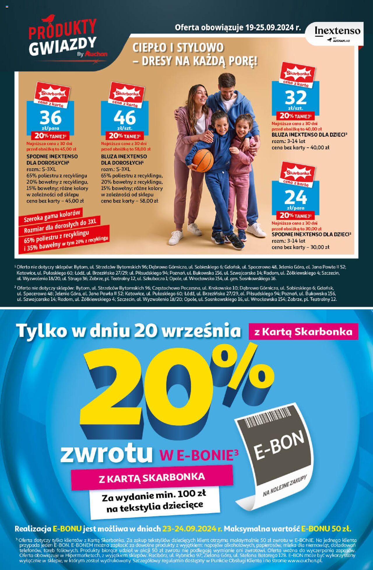 Auchan Pewność Niskich Cen Hipermarket Gazetka ważna od 19.09.2024 do 25.09.2024 strona 4