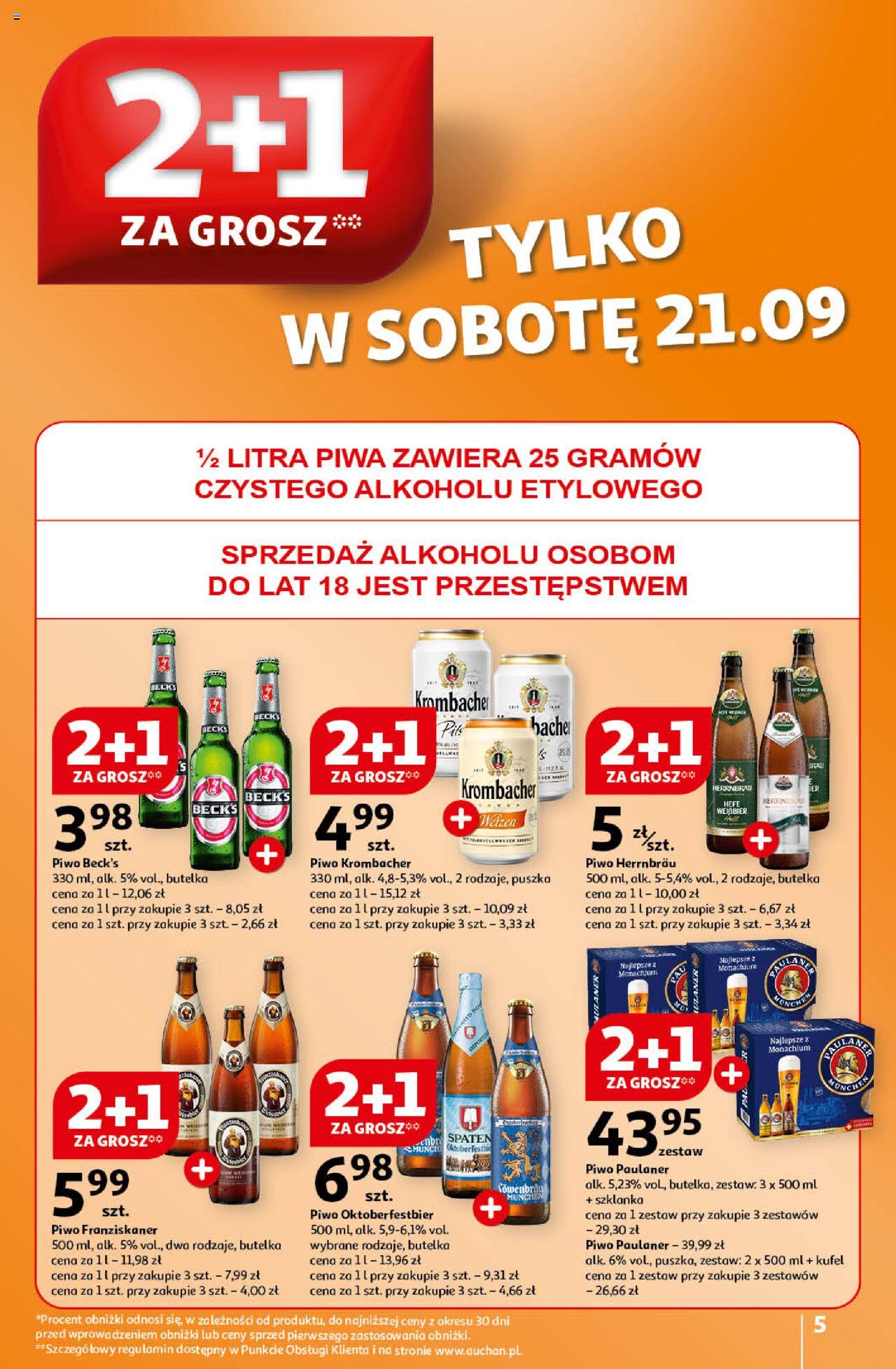 Auchan Pewność Niskich Cen Hipermarket Gazetka ważna od 19.09.2024 do 25.09.2024 strona 5