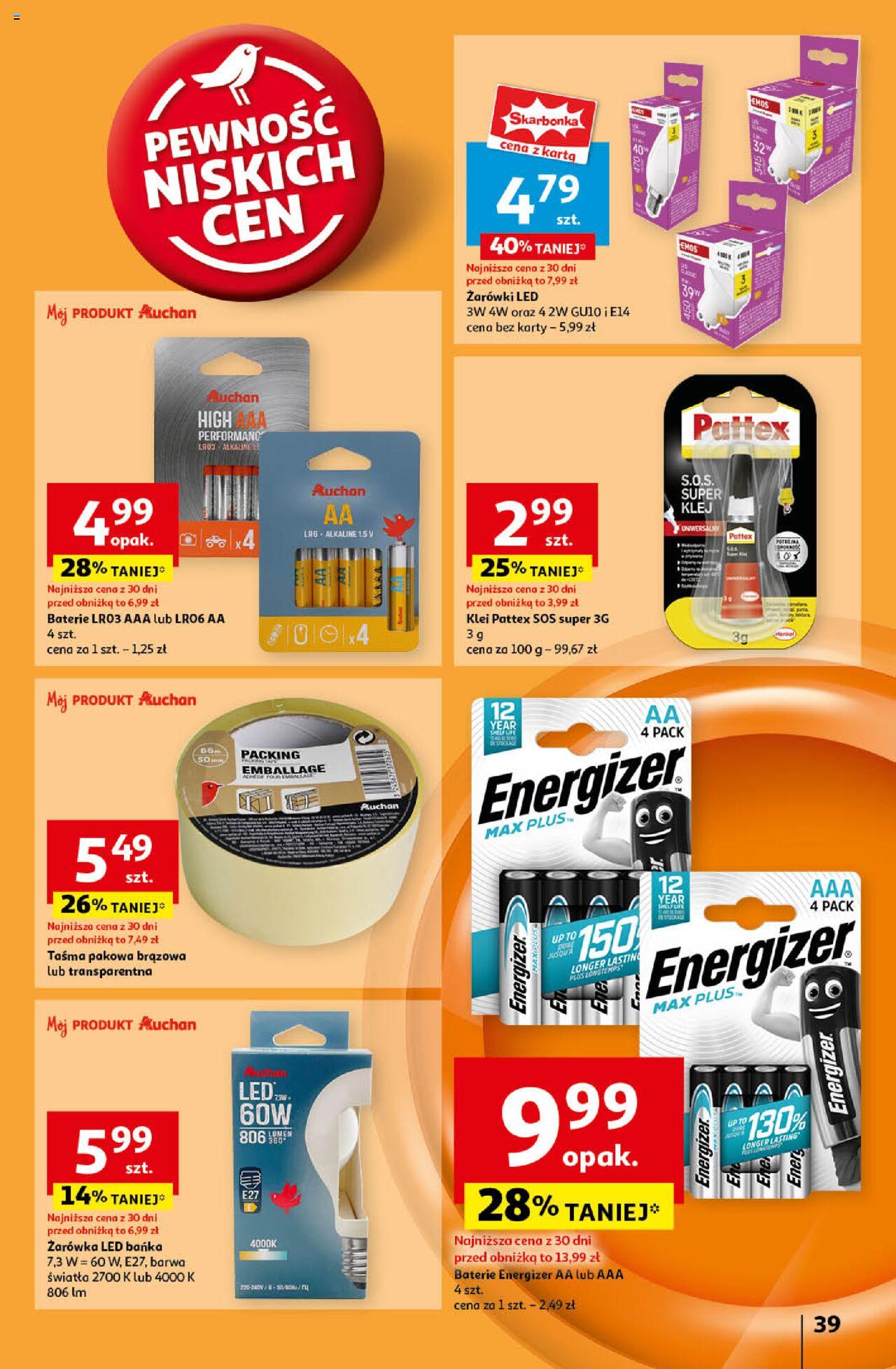 Auchan Pewność Niskich Cen Hipermarket Gazetka ważna od 19.09.2024 do 25.09.2024 strona 47