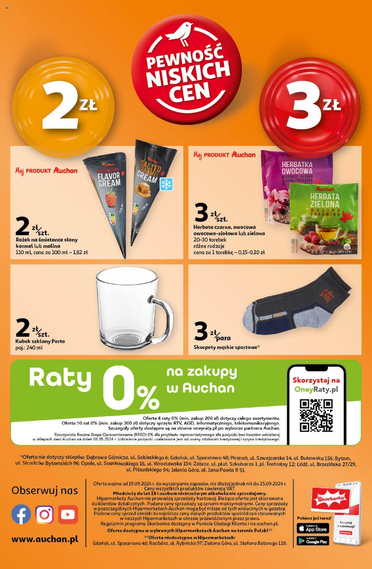 Auchan Pewność Niskich Cen Hipermarket Gazetka ważna od 19.09.2024 do 25.09.2024 strona 64
