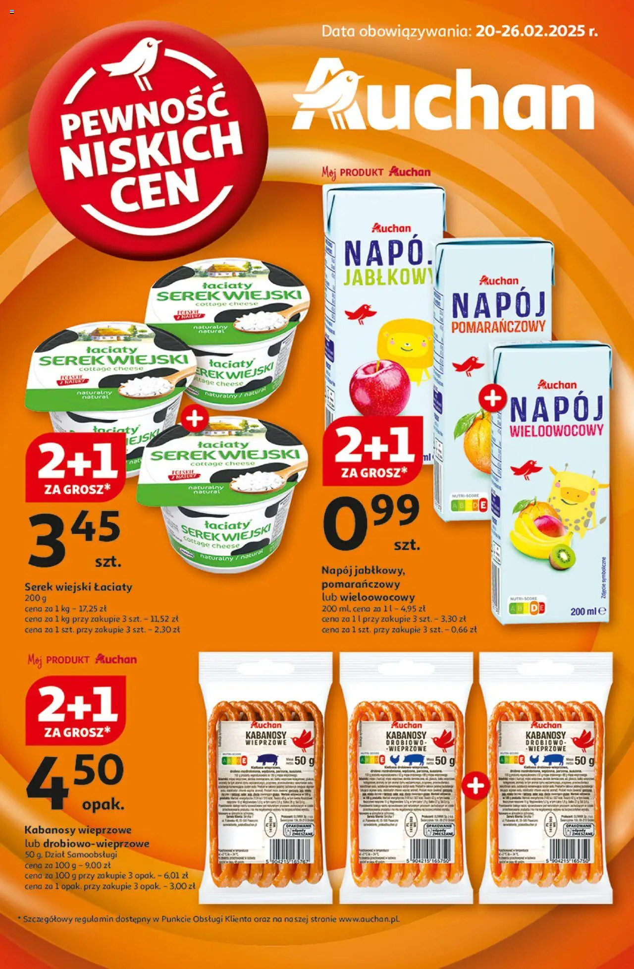 Auchan Pewność Niskich Cen Hipermarket Gazetka ważna od 20.02.2025 do 26.02.2025 strona 1