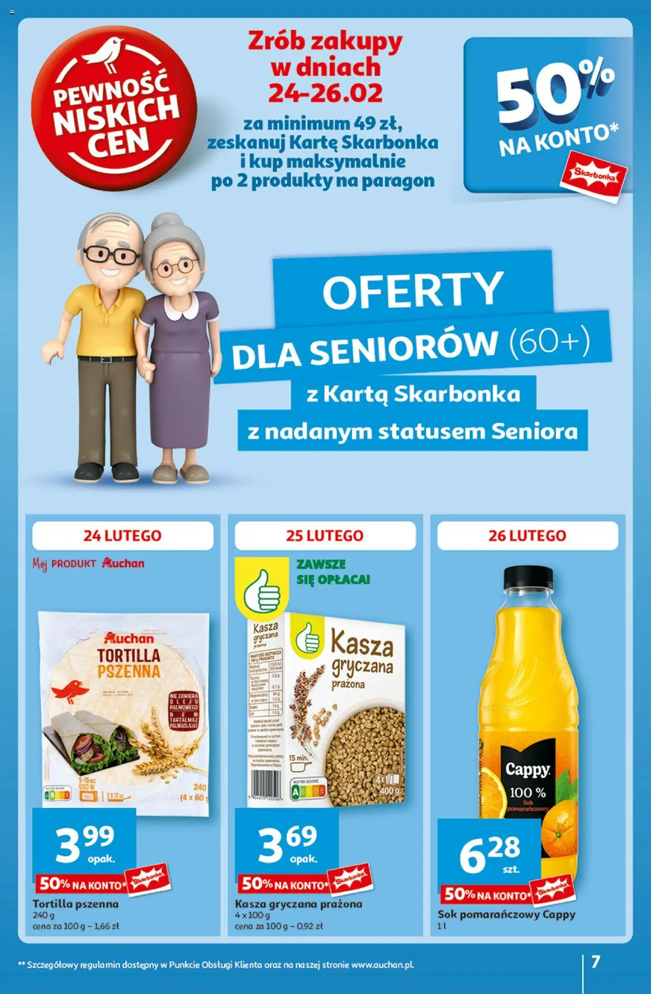 Auchan Pewność Niskich Cen Hipermarket Gazetka ważna od 20.02.2025 do 26.02.2025 strona 7