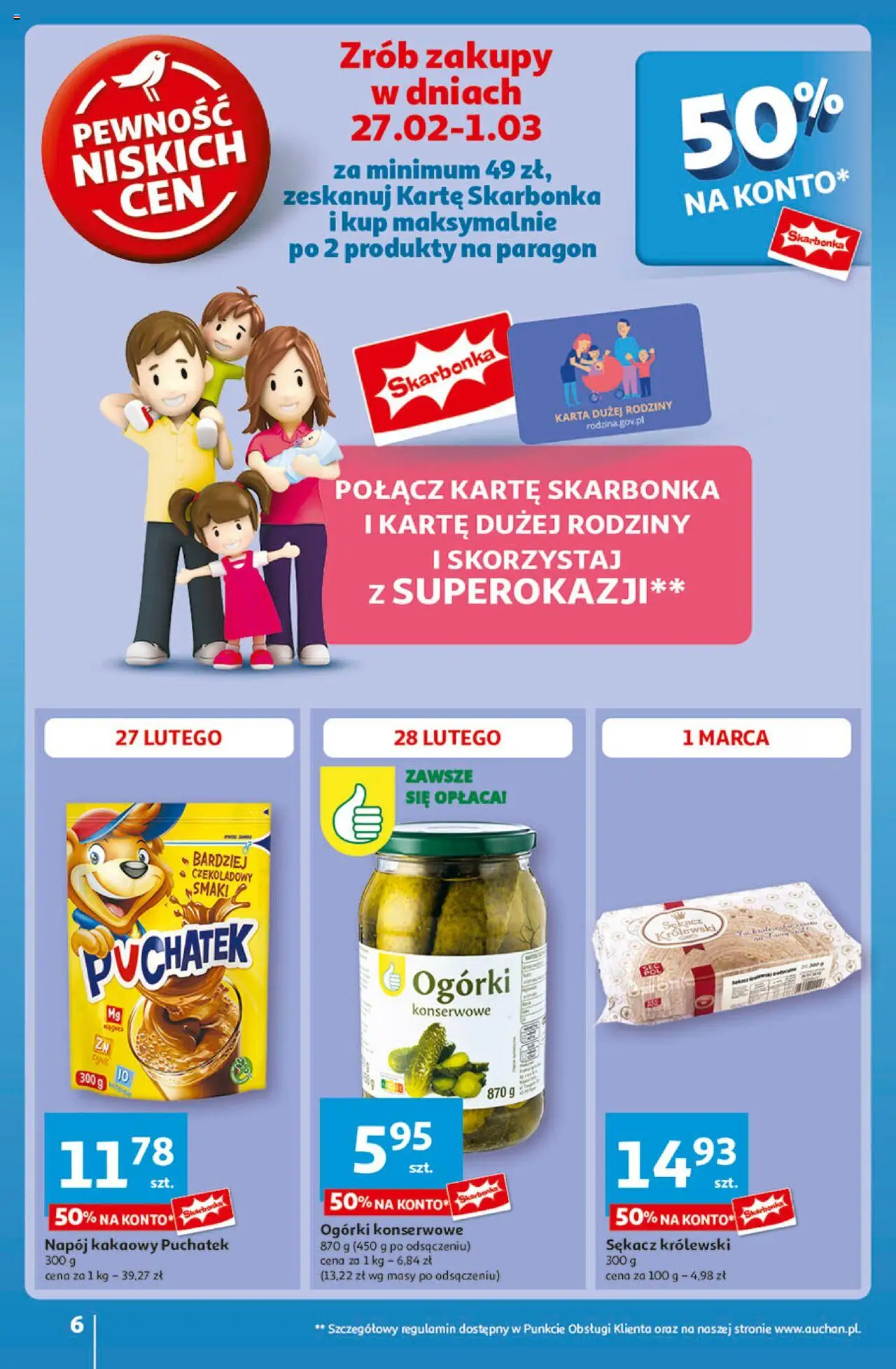 Auchan Pewność Niskich Cen Hipermarket Gazetka ważna od 27.02.2025 do 05.03.2025 strona 6