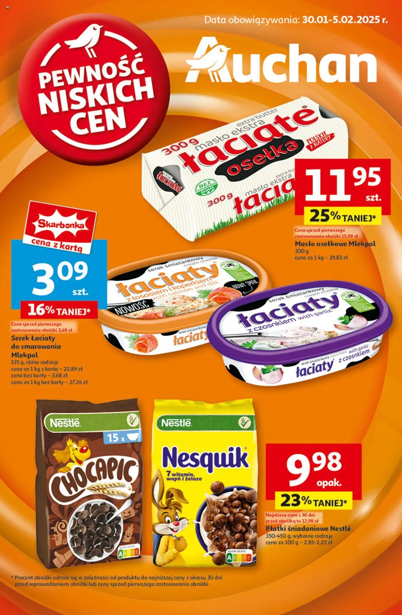 Auchan Pewność Niskich Cen Hipermarket Gazetka ważna  od 30.01.2025 do 05.02.2025 strona 1