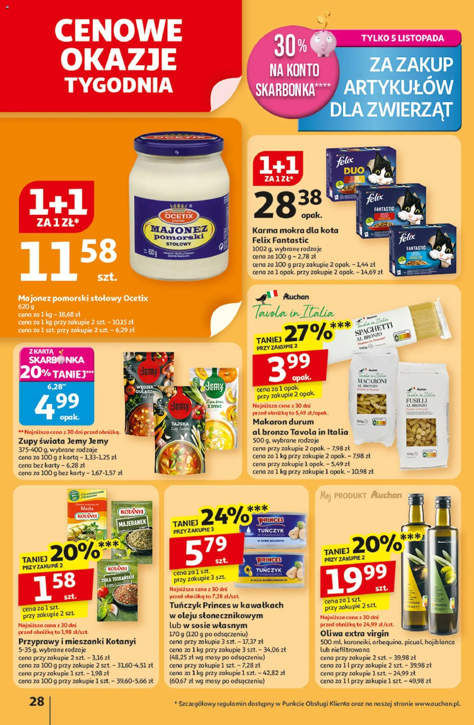 Auchan Pewność niskich cen Hipermarket Gazetka ważna od 30.10.2025 do 05.11.2025 strona 28