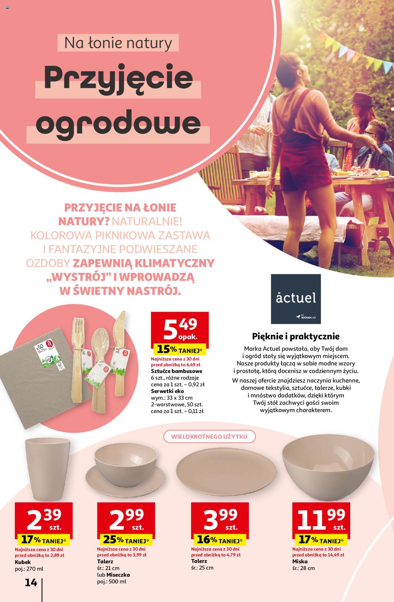 Auchan Piękno wokół Twojego domu Hipermarket Gazetka ważna od 04.04.2024 do 15.05.2024 strona 14