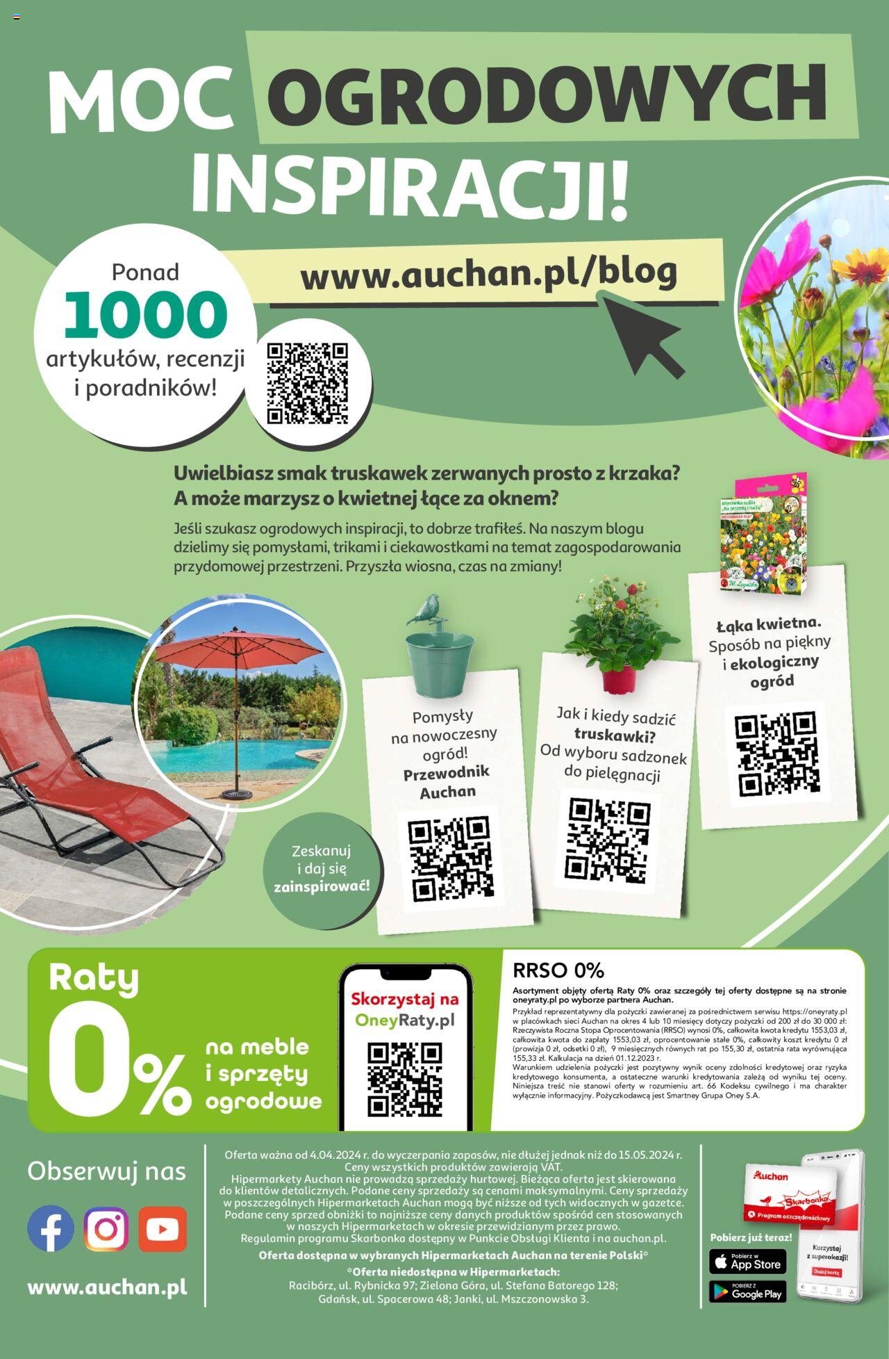 Auchan Piękno wokół Twojego domu Hipermarket Gazetka ważna od 04.04.2024 do 15.05.2024 strona 32