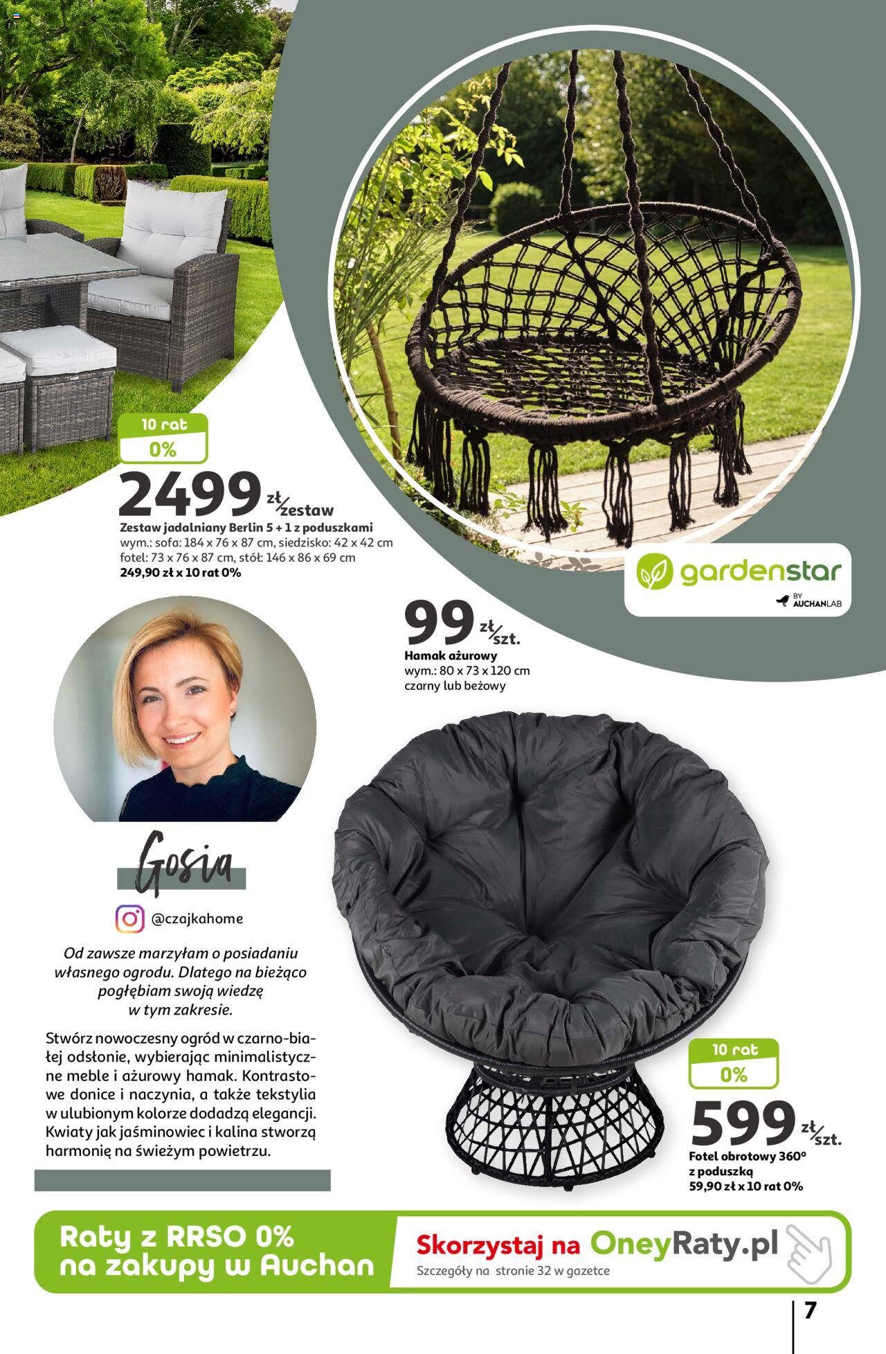 Auchan Piękno wokół Twojego domu Hipermarket Gazetka ważna od 04.04.2024 do 15.05.2024 strona 7