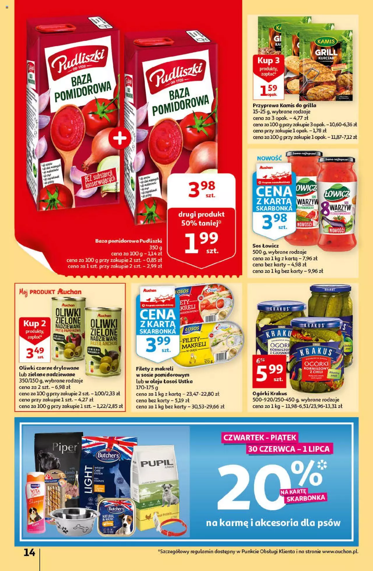 Auchan przeNISKIE CENY Prze SŁONECZNE oferty Hipermarkety gazetka ważna od 30.06.2022 do 06.07.2022 strona 14