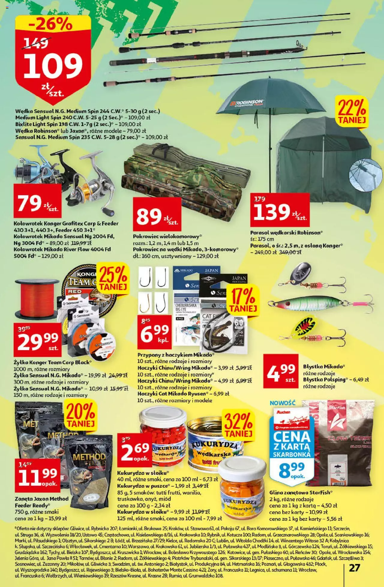 Auchan przeNISKIE CENY Prze SŁONECZNE oferty Hipermarkety gazetka ważna od 30.06.2022 do 06.07.2022 strona 27