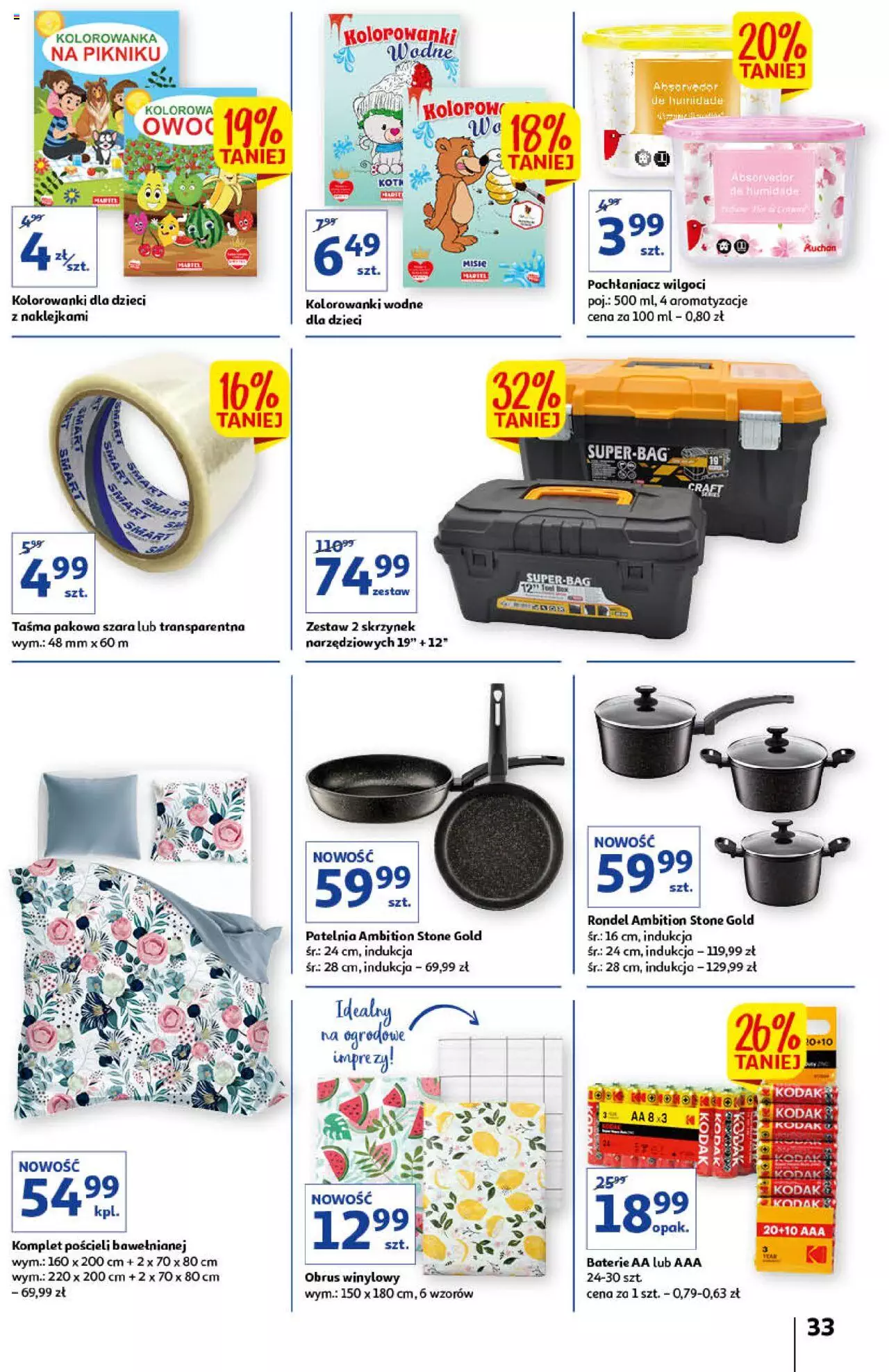 Auchan przeNISKIE CENY Prze SŁONECZNE oferty Hipermarkety gazetka ważna od 30.06.2022 do 06.07.2022 strona 33