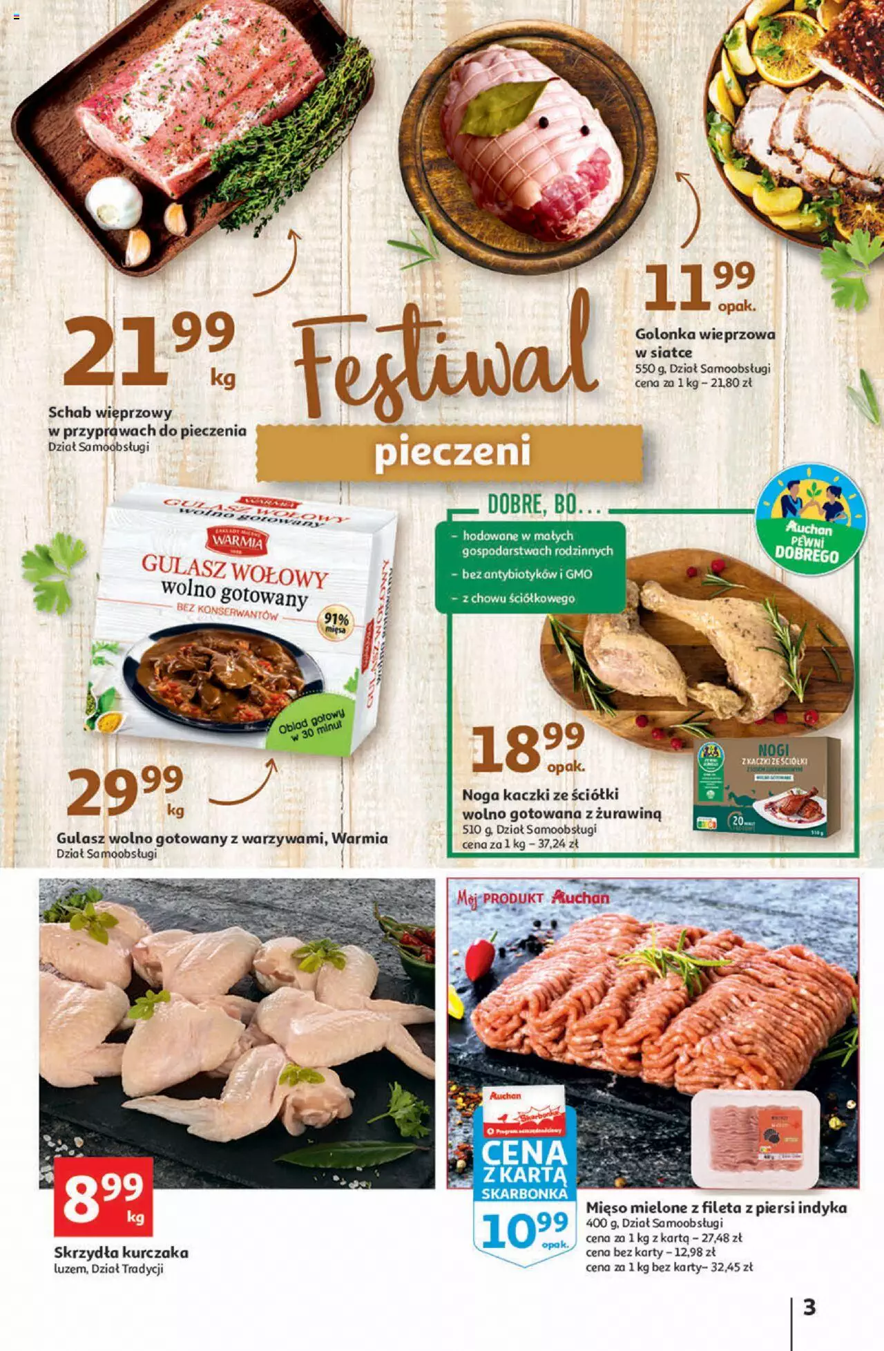 Auchan przeNISKIE CENY – Przekorzyści cenowe Supermarkety gazetka ważna od 22.09.2022 do 28.09.2022 strona 3